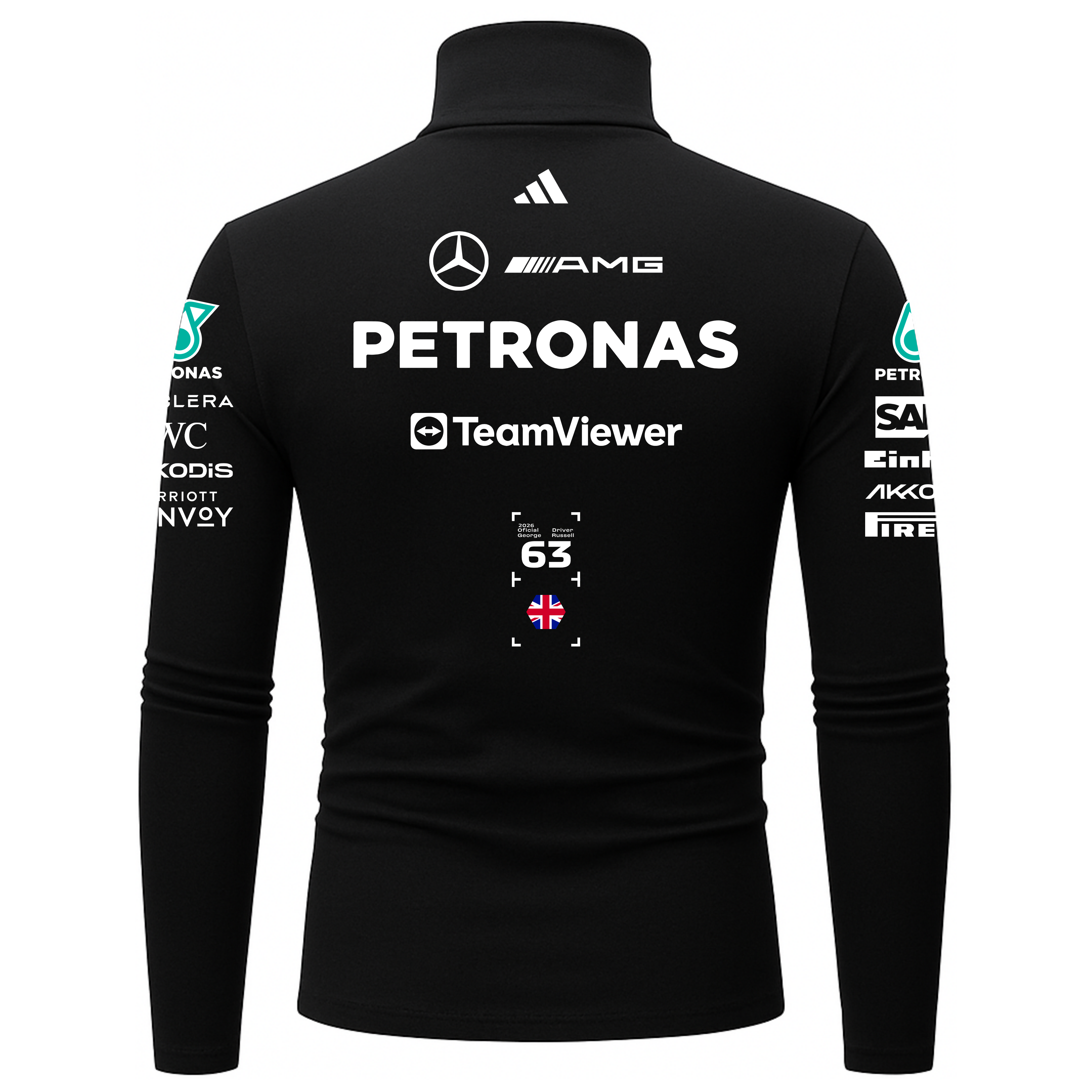 Blusa De Compressão George Russell Mercedes - Preto