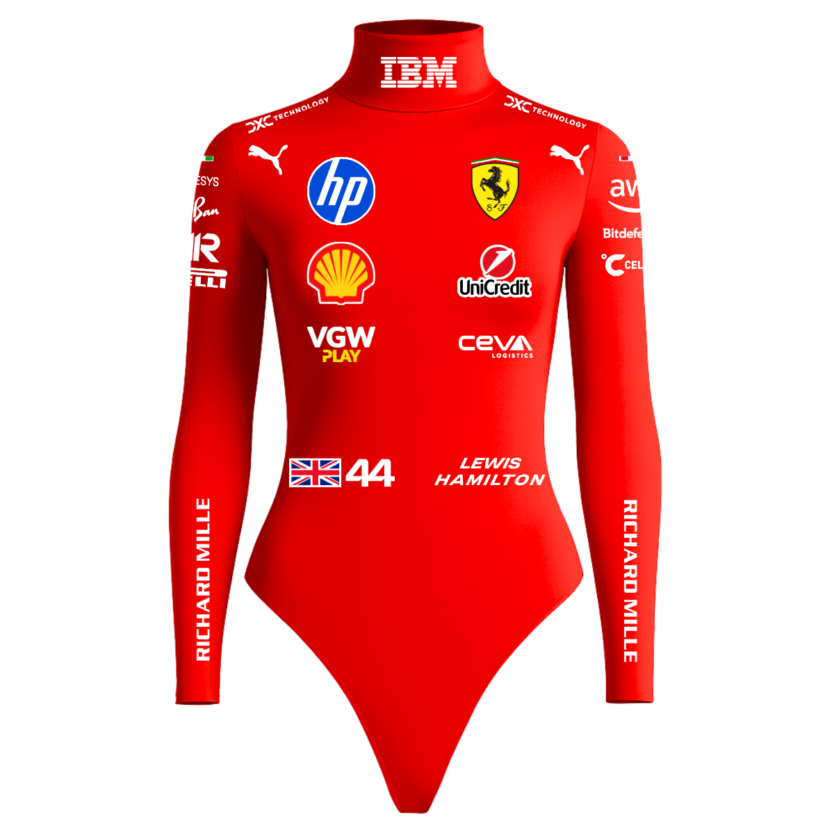 Body Lewis Hamilton Ferrari - Vermelho