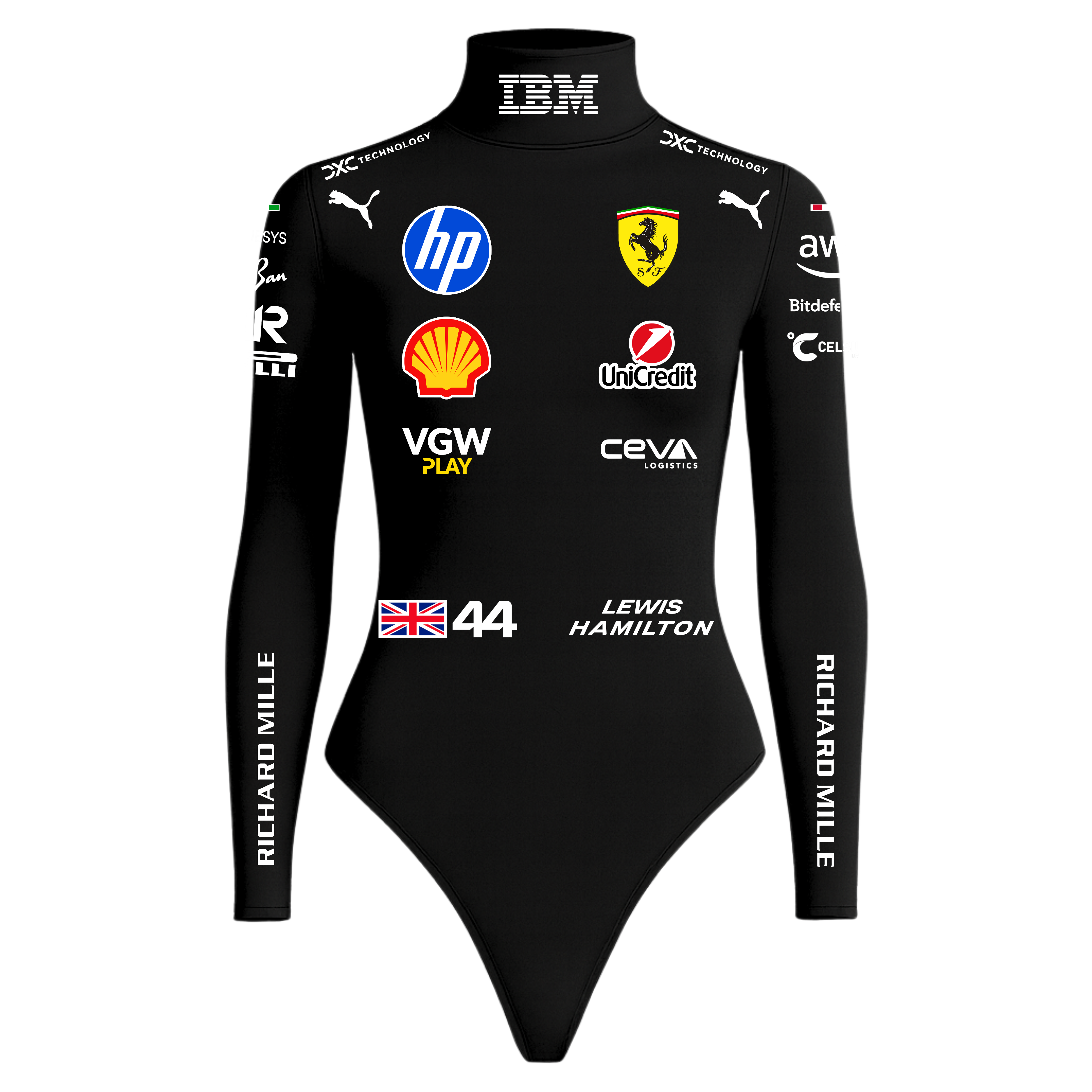 Body Lewis  Hamilton Ferrari - Preto