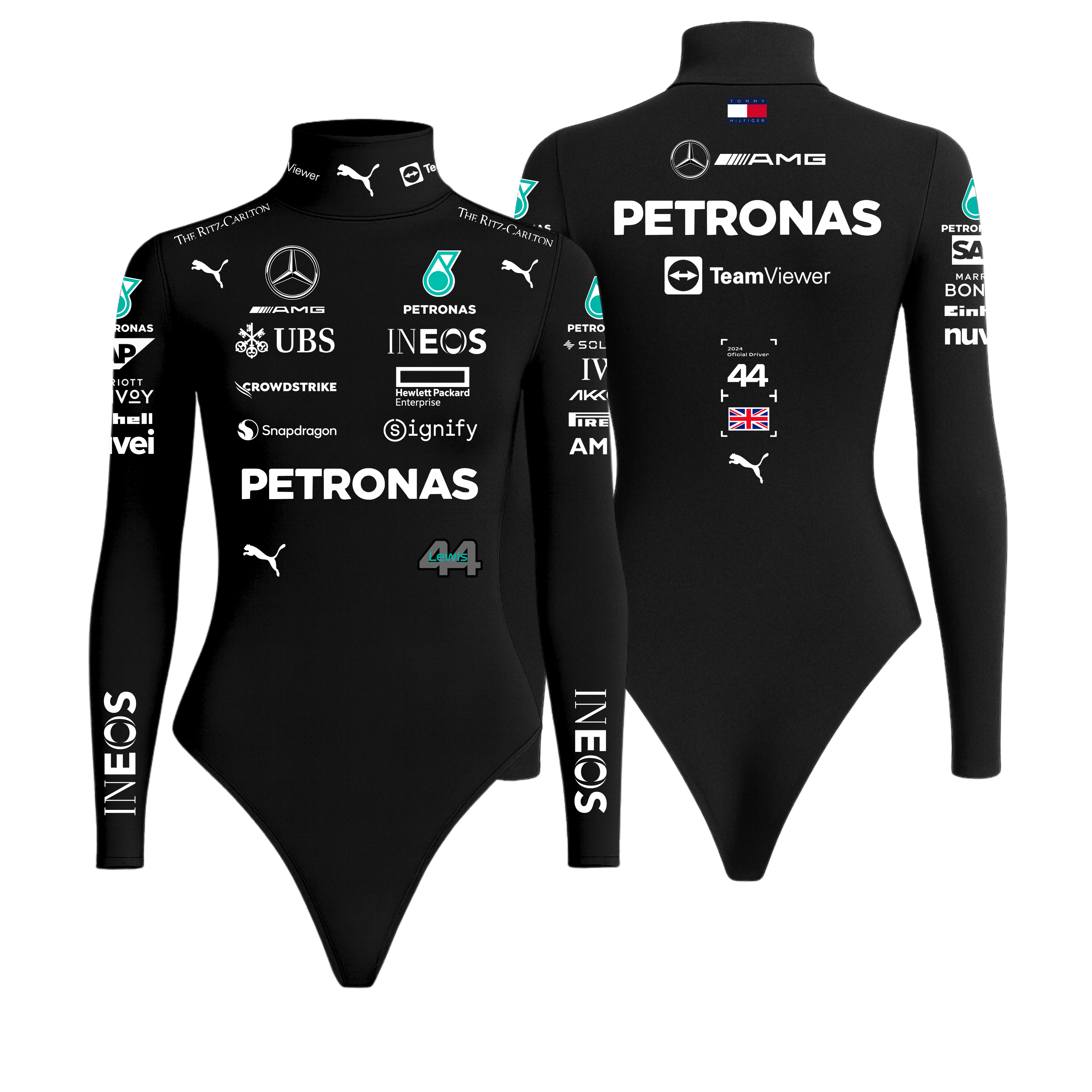 Body Lewis Hamilton Mercedes - Preto