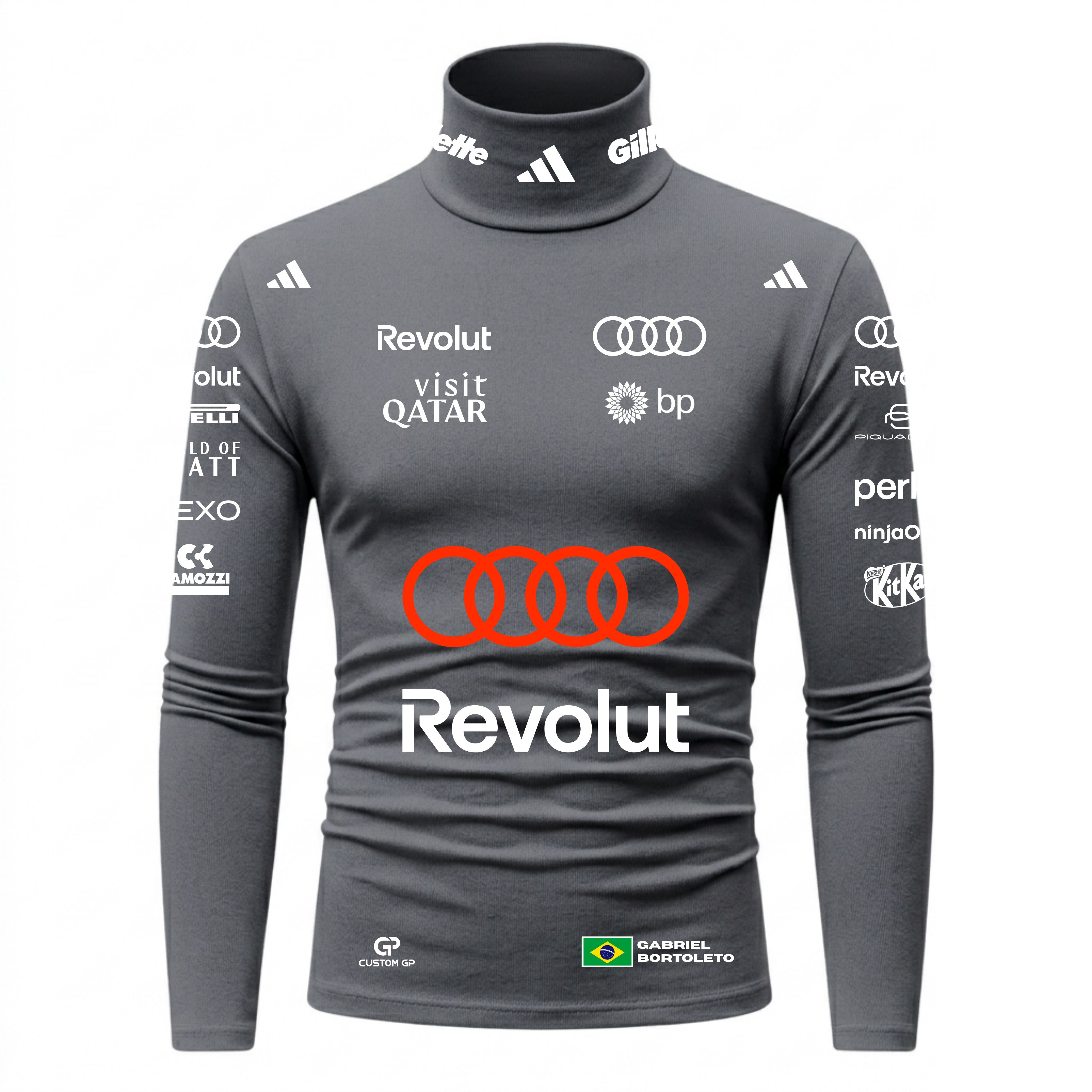 Blusa De Compressão Gabriel Bortoleto Audi - Cinza