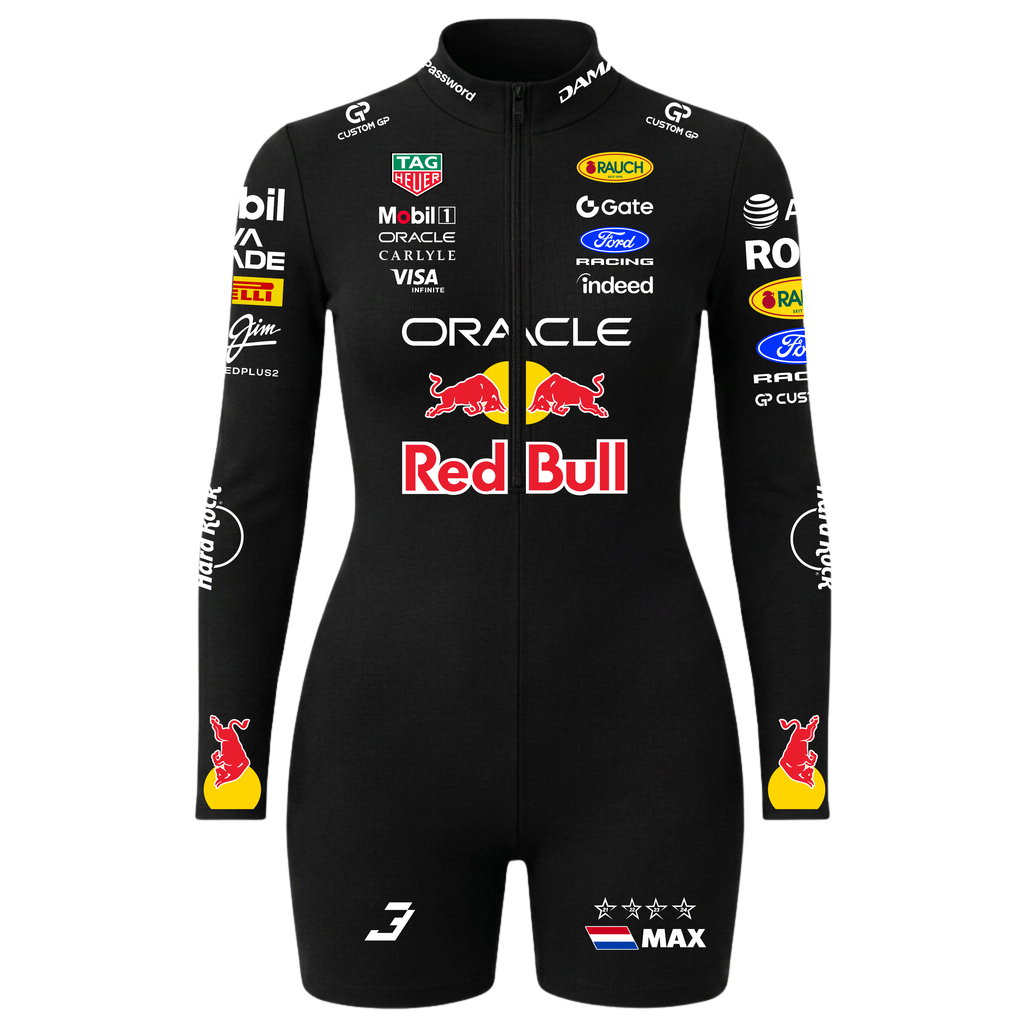 Macaquinho Max Verstapppen Red Bull - Preto