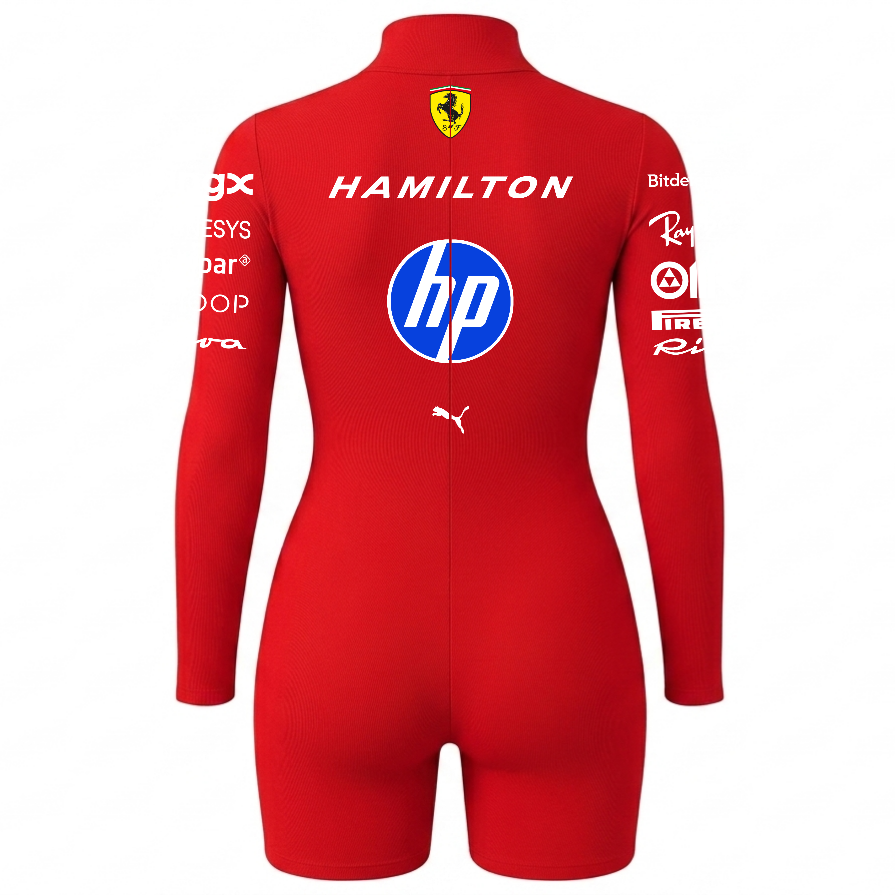 Macaquinho Lewis Hamilton Ferrari - Vermelho