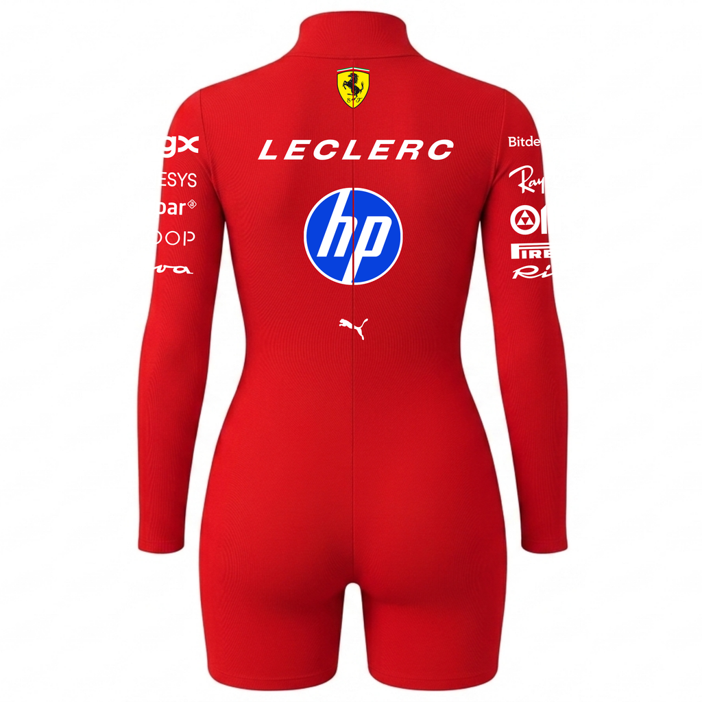 Macaquinho Charles Leclerc Ferrari - Vermelho