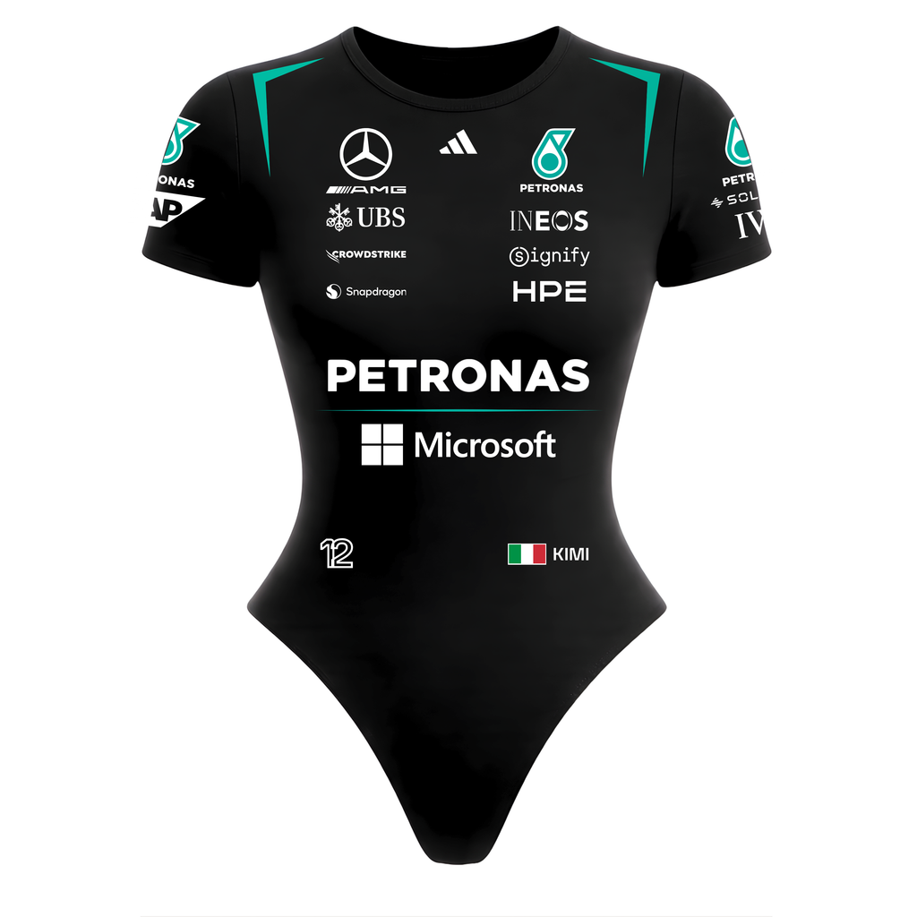 Body Curto Feminino Kimi Antonelli Mercedes - Preto