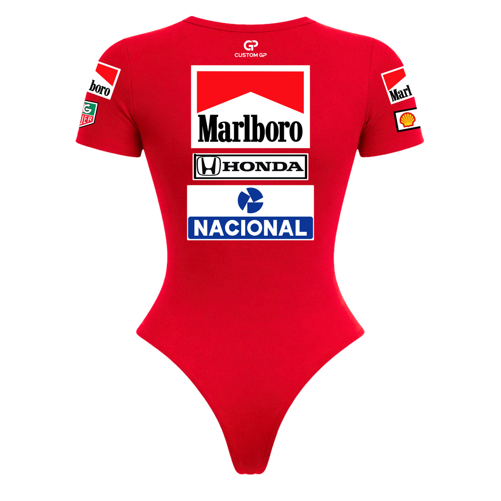 Body Curto Ayrton Senna Vermelho