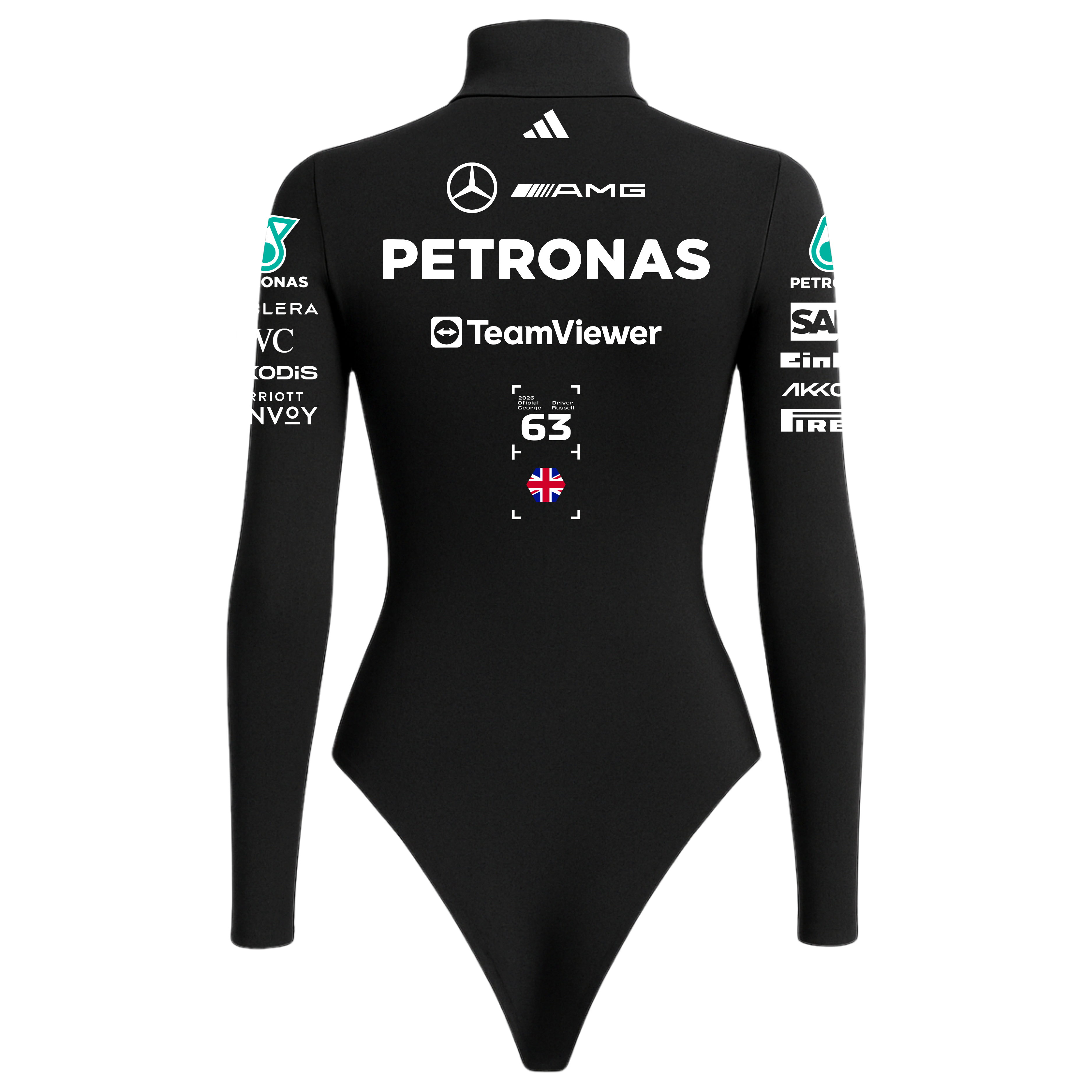Body Feminino George Russell Mercedes - Preto