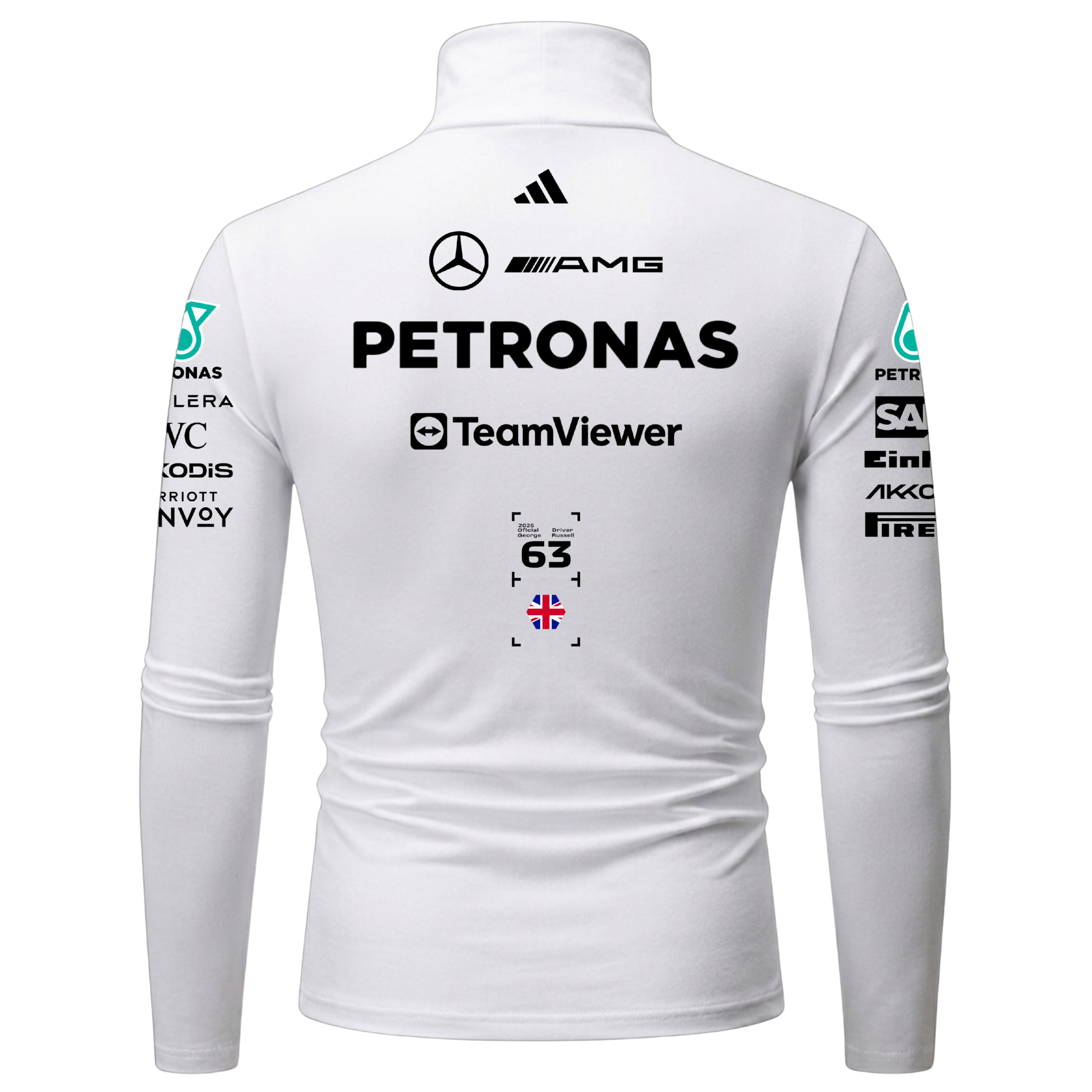 Blusa De Compressão George Russell Mercedes - Branco