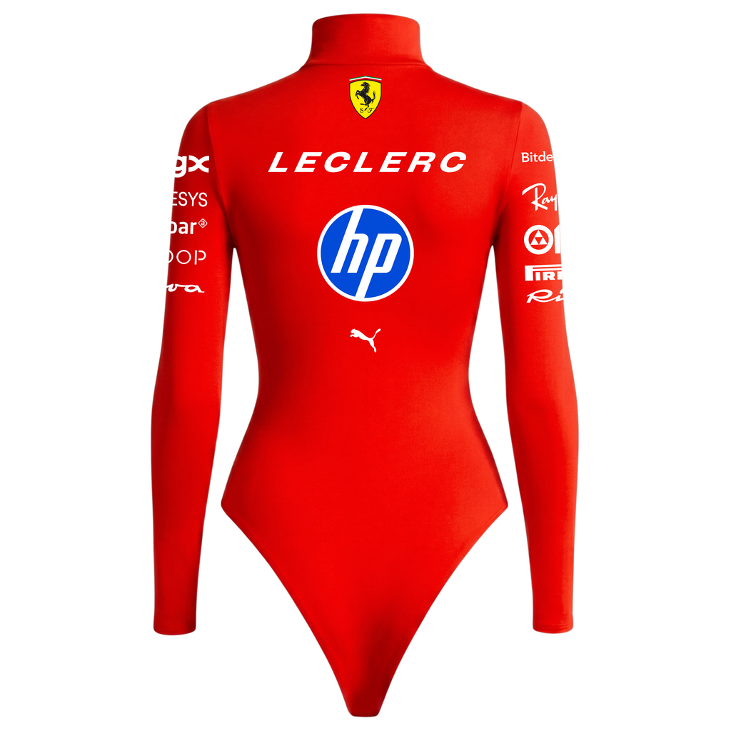 Body Feminino Charles Leclerc Ferrari - Vermelho