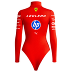 Body Feminino Charles Leclerc Ferrari - Vermelho