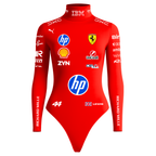 Body Feminino Lewis Hamilton Ferrari - Vermelho