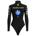 Body Feminino Lewis Hamilton Ferrari - Preto