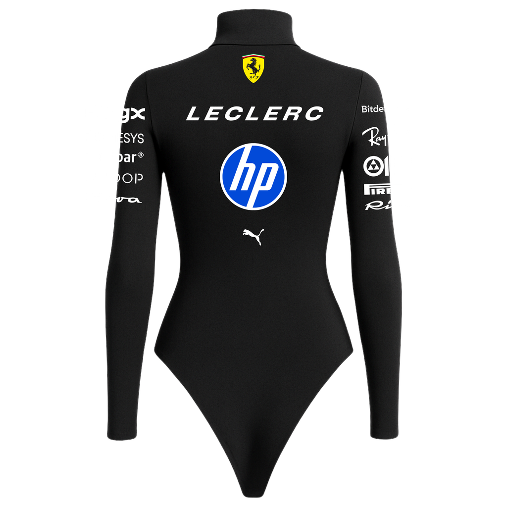 Body Feminino Charles Leclerc Ferrari - Preto