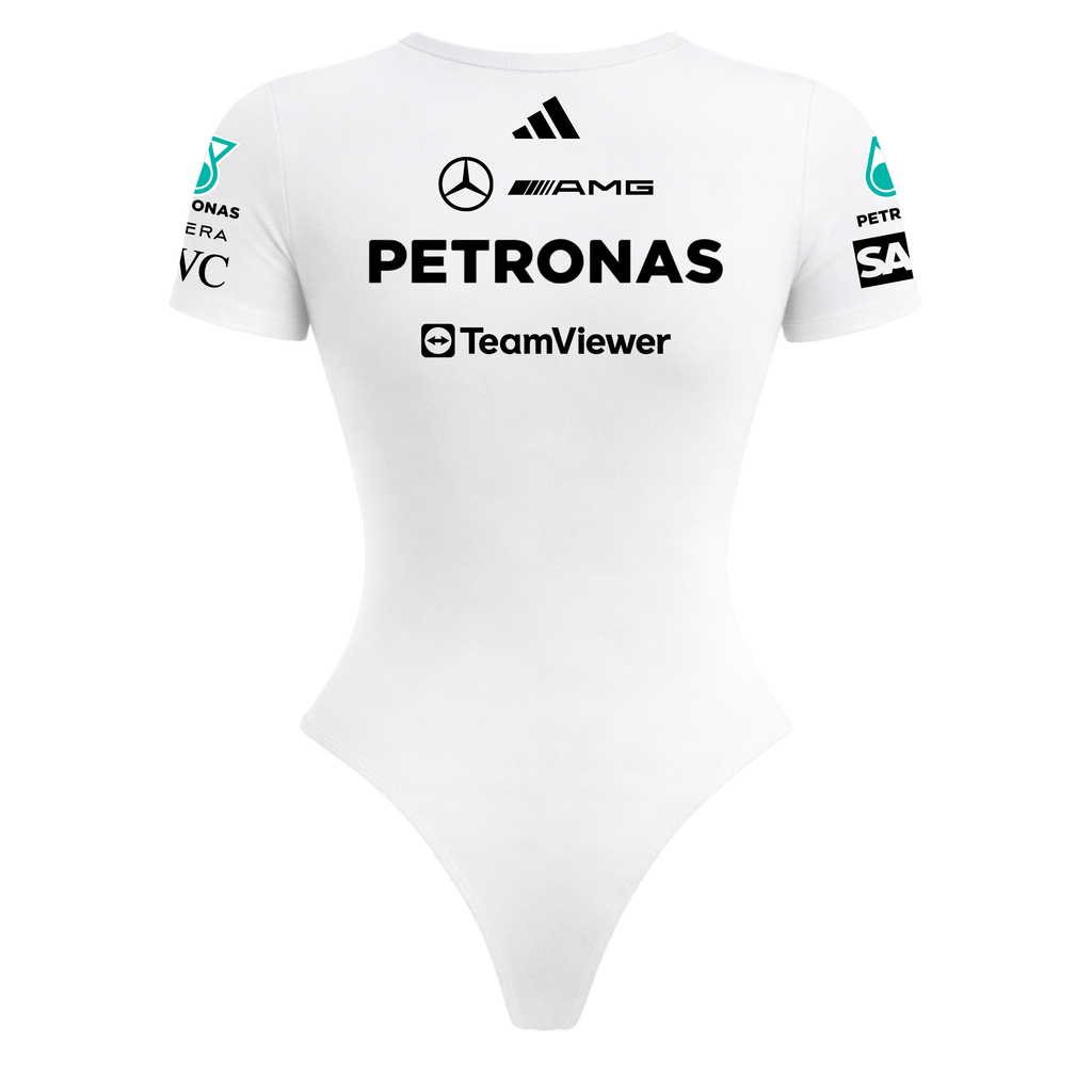 Body Curto Feminino George Russell Mercedes - Branco