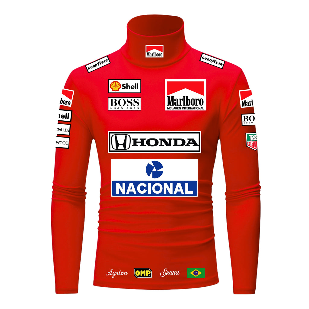 Blusa De Compressão Ayrton Senna - Vermelho 1983