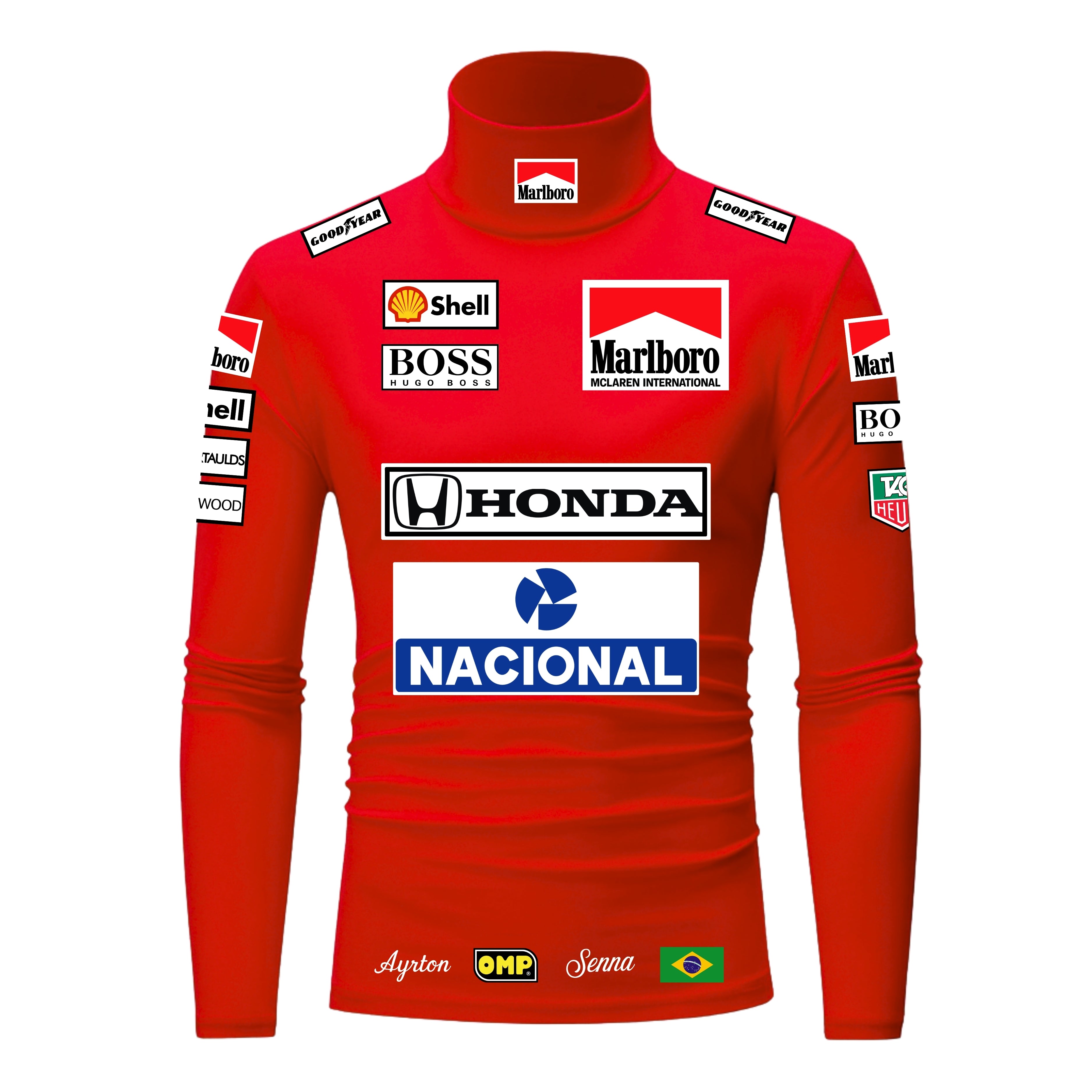 Blusa De Compressão Ayrton Senna - Vermelho 1983