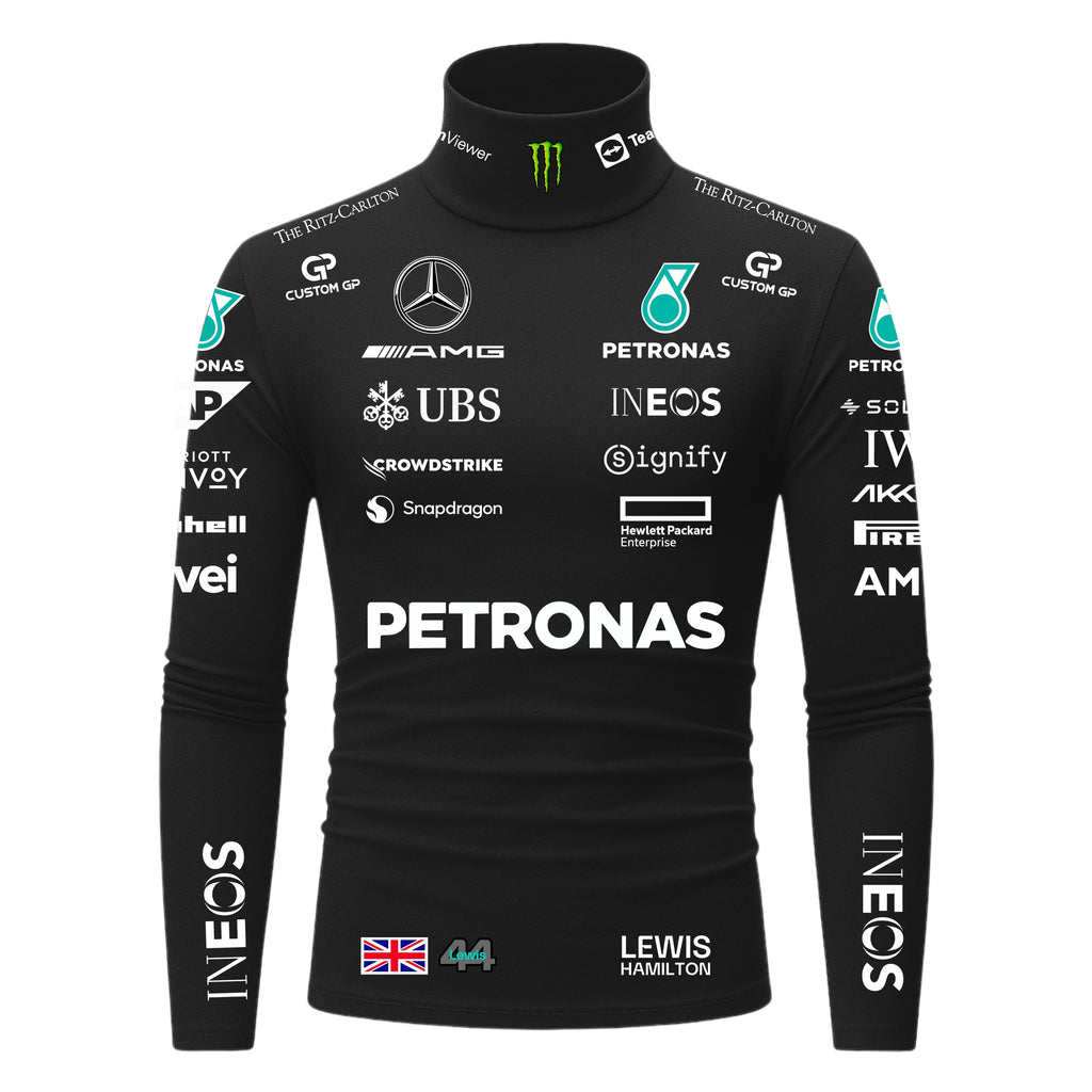 Blusa De Compressão Lewis Hamilton Mercedes - 2025 - Preto
