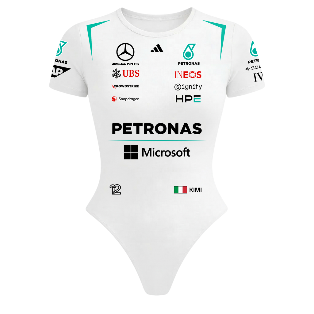 Body Curto Feminino Kimi Antonelli Mercedes - Branco