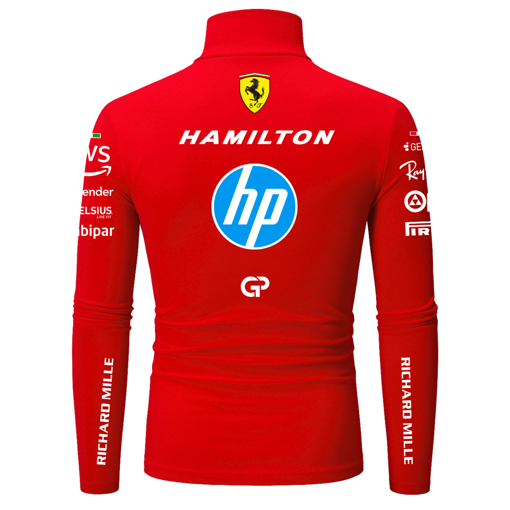 Blusa De Compressão Lewis Hamilton Ferrari - 2025 - Vermelha