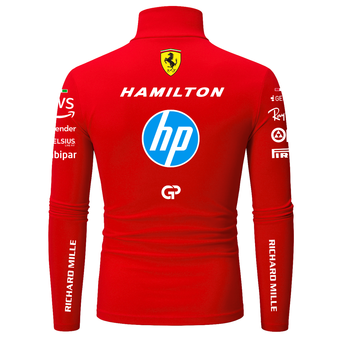 Blusa De Compressão Lewis Hamilton Ferrari - 2025 - Vermelha
