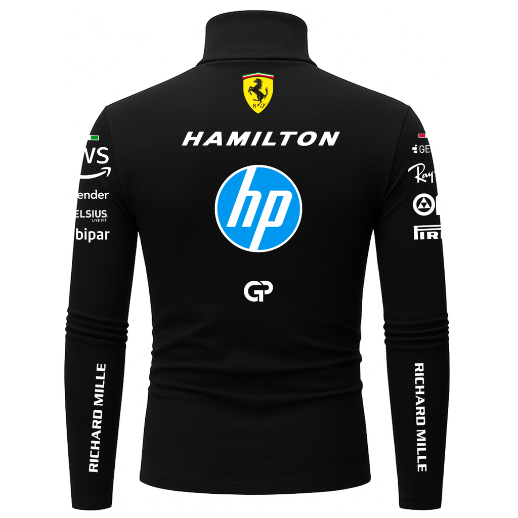 Blusa De Compressão Lewis Hamilton Ferrari - 2025 - Preto