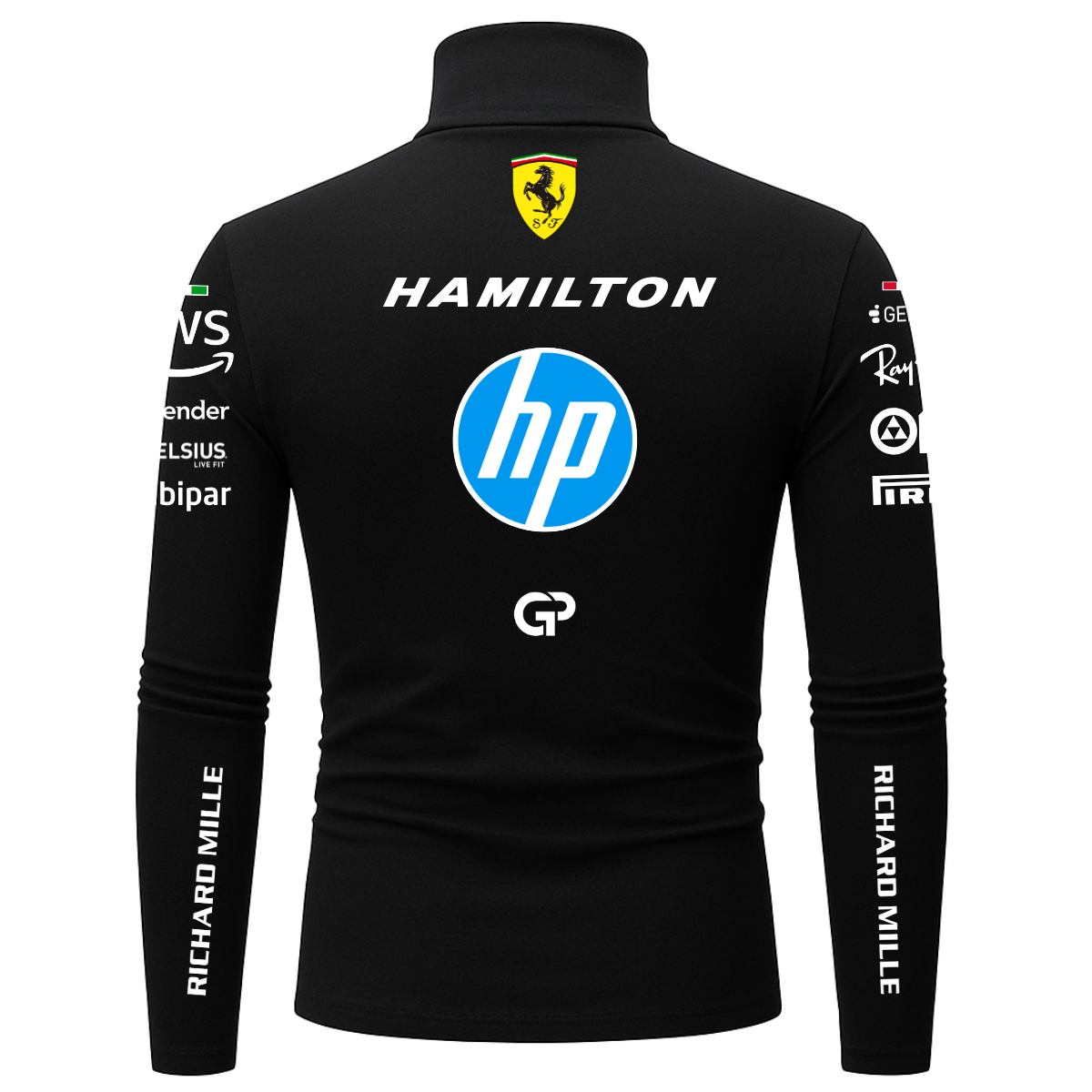 Blusa De Compressão Lewis Hamilton Ferrari - 2025 - Preto