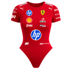 Body Feminino Charles Leclerc Ferrari - Vermelho