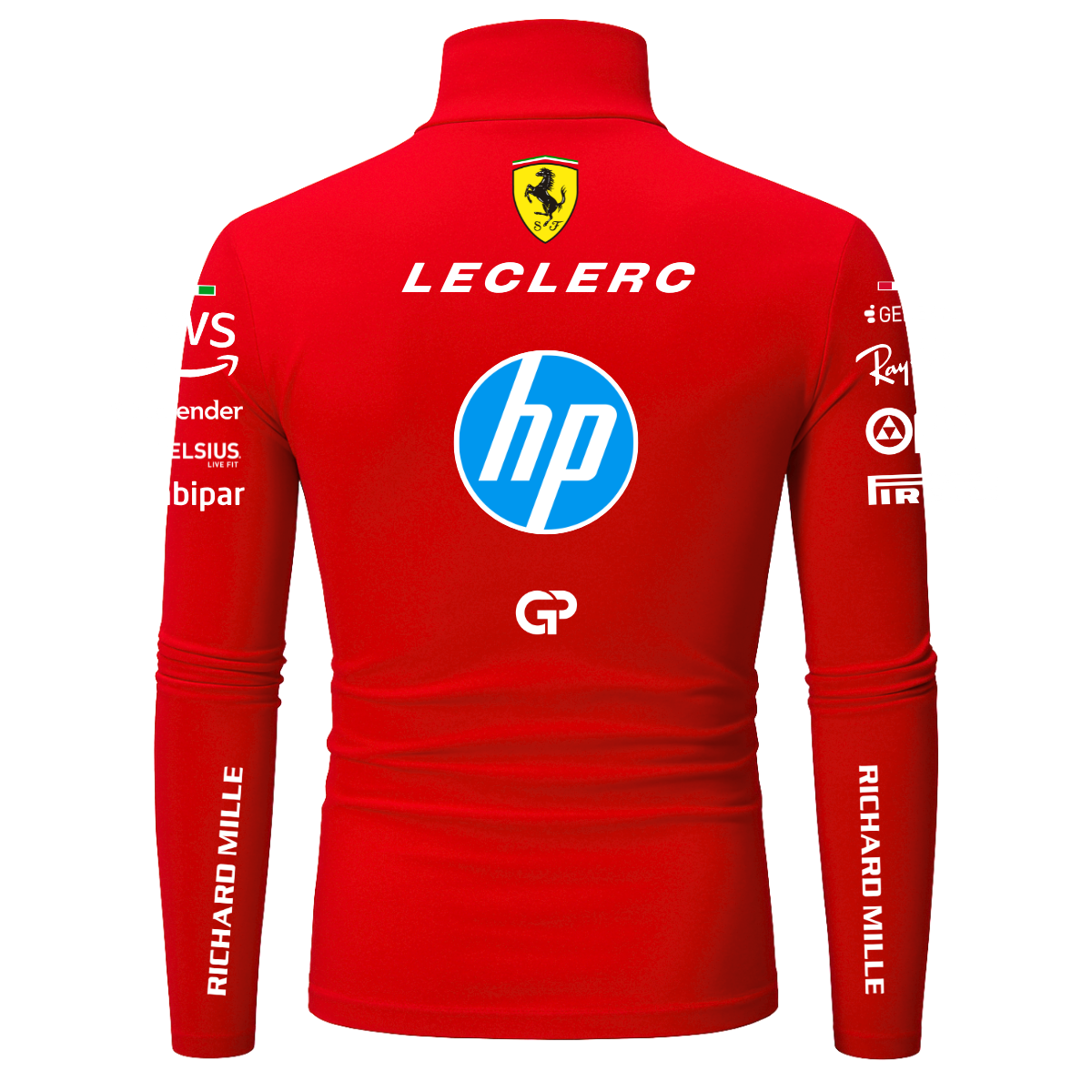 Blusa De Compressão Charles Leclerc Ferrari - 2025 - Vermelha