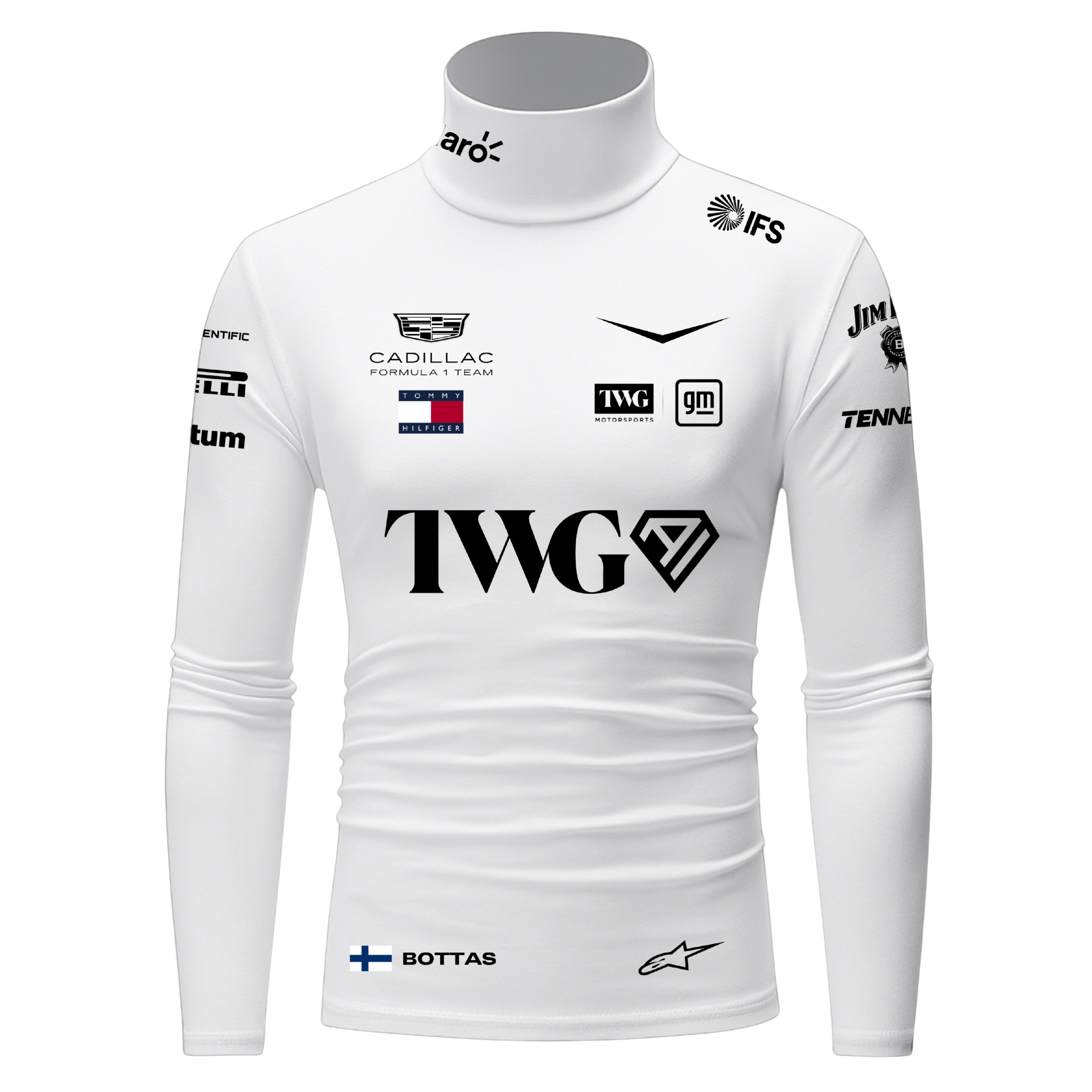 Blusa De Compressão Valtteri Bottas Cadillac - Branco