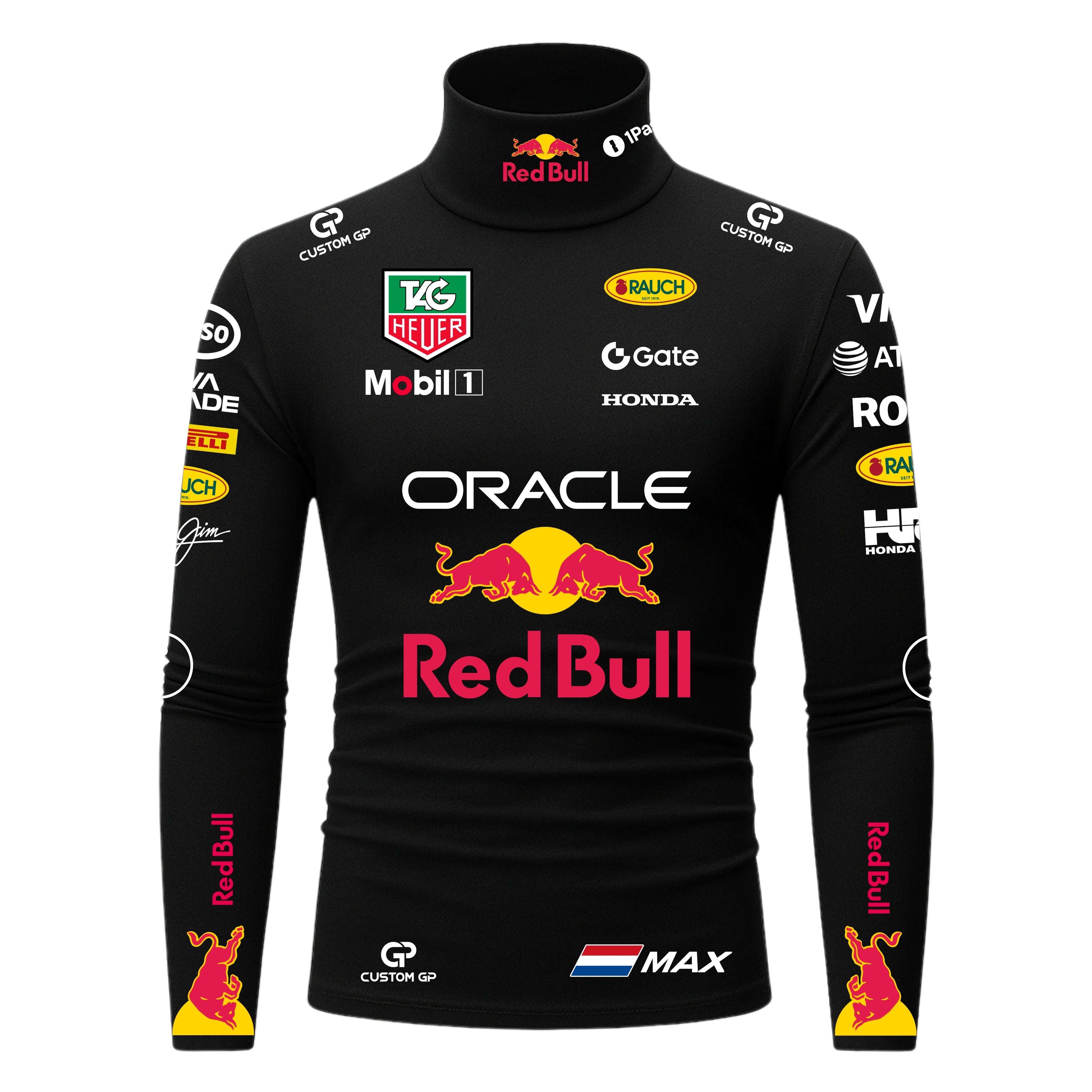 Blusa De Compressão Max Verstappen Red Bull - 2025 - Preto
