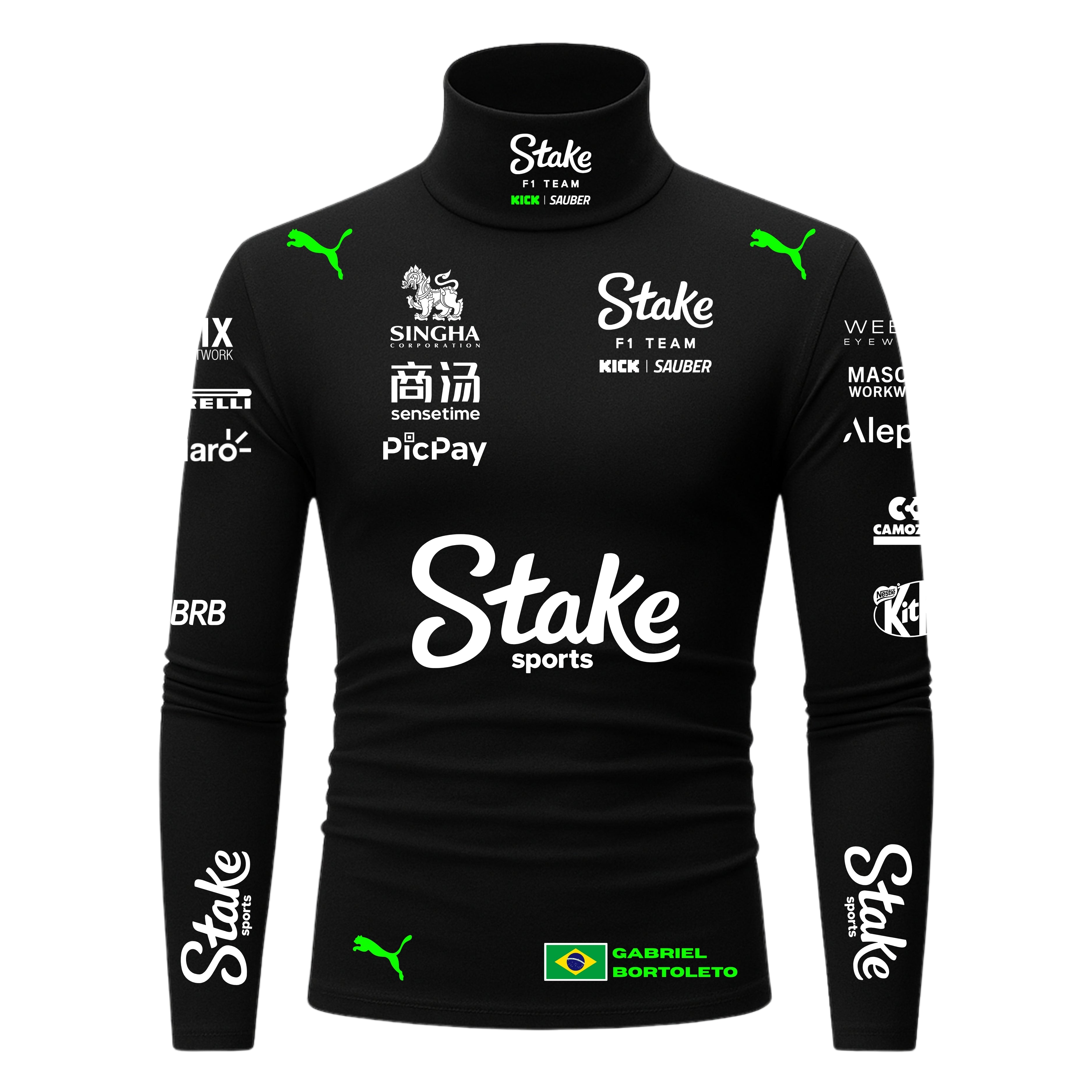 Blusa De Compressão Gabriel Bortoleto Sauber - 2025 - Preto