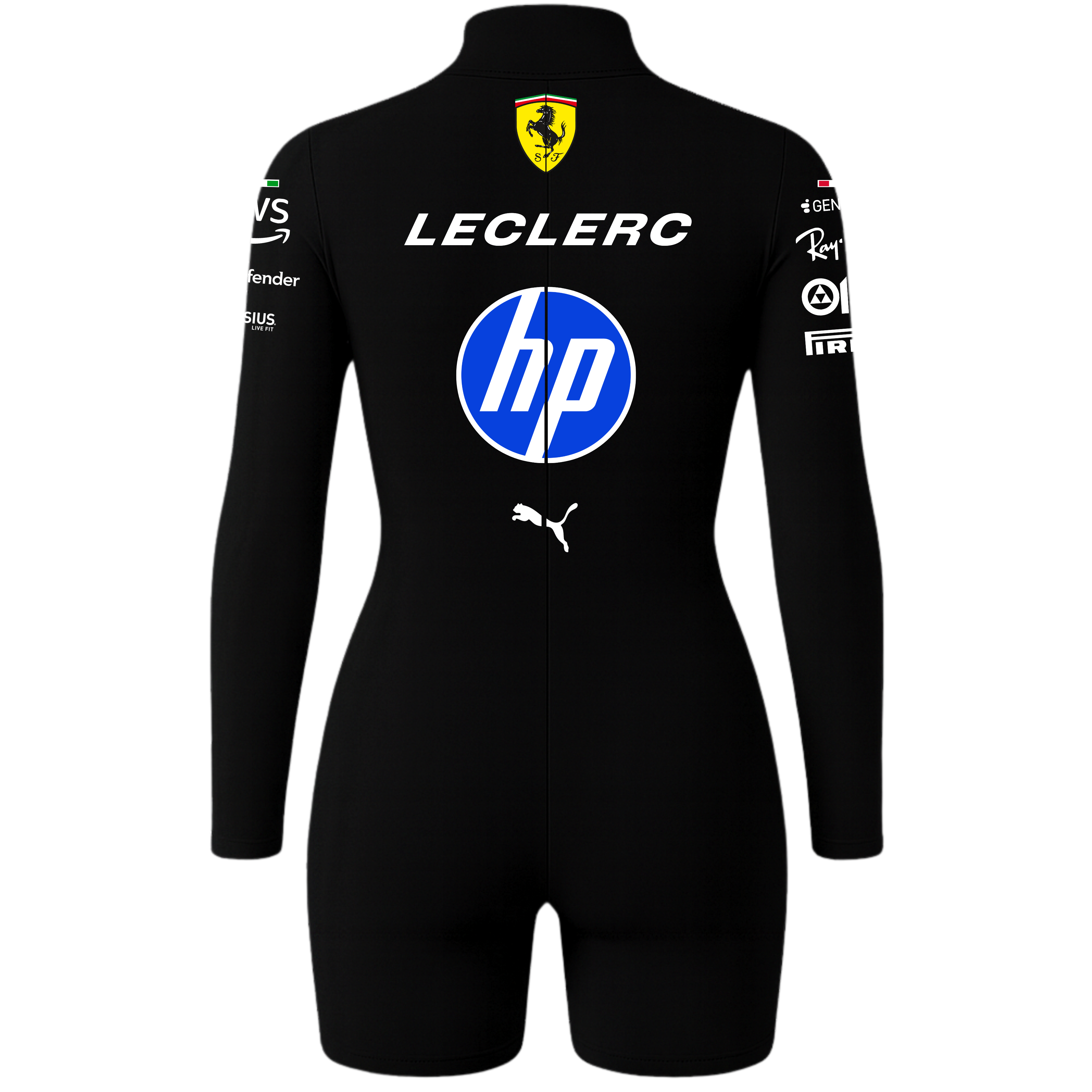 Macaquinho Charles Leclerc Ferrari - Preto