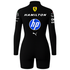 Macaquinho Lewis Hamilton Ferrari - Preto