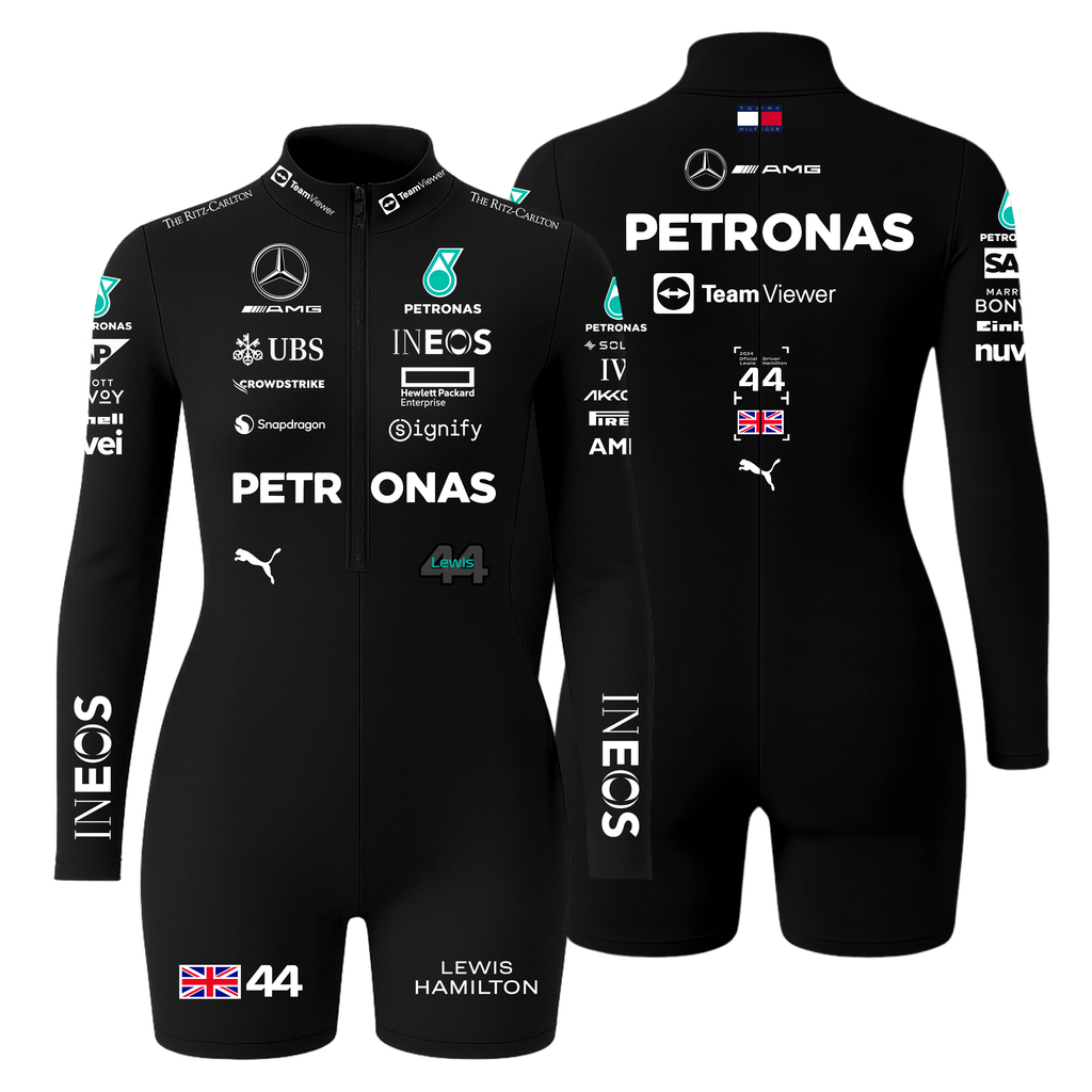 Macaquinho Lewis Hamilton Mercedes - Preto