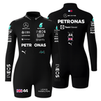 Macaquinho Lewis Hamilton Mercedes - Preto