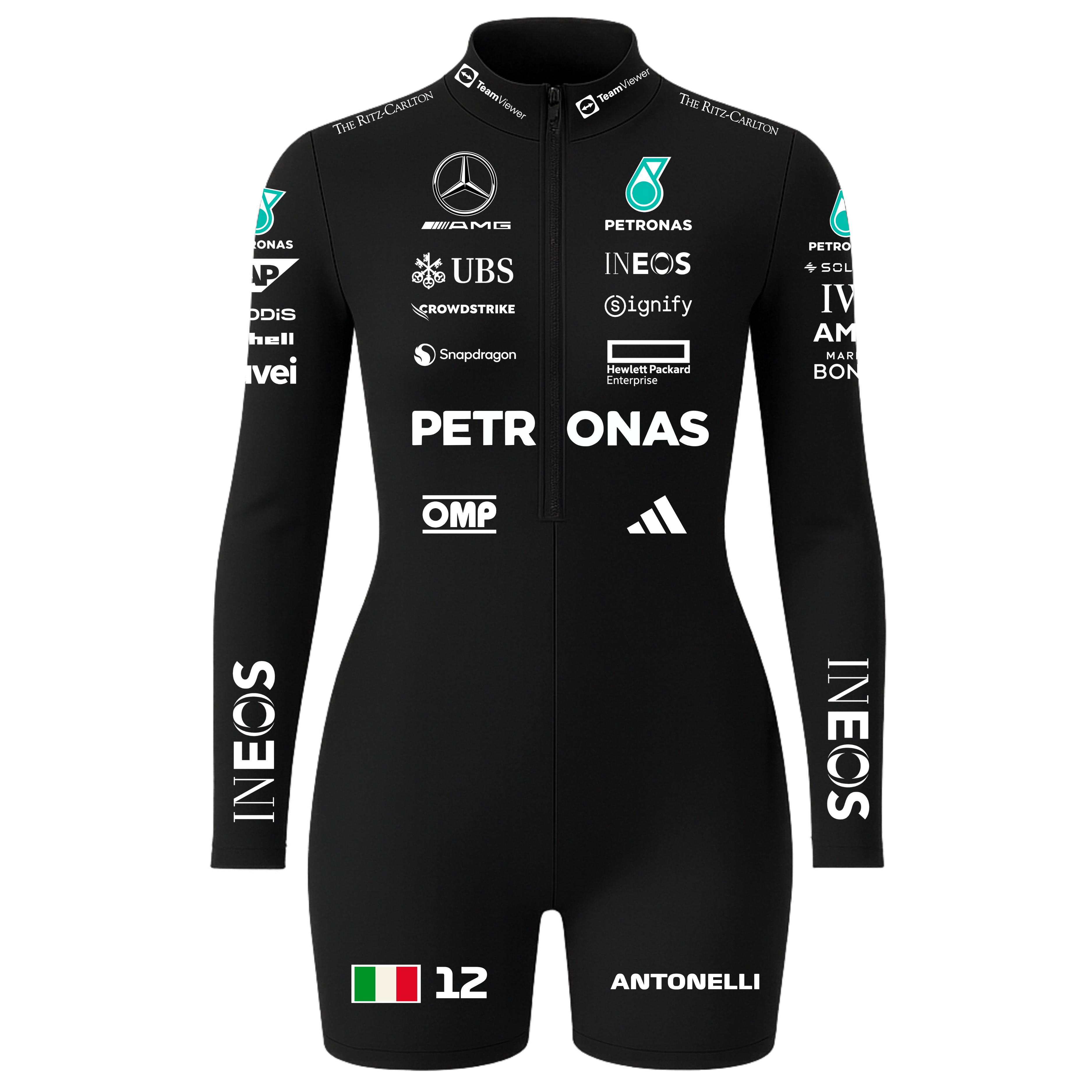 Macaquinho Kimi Antonelli Mercedes - Preto