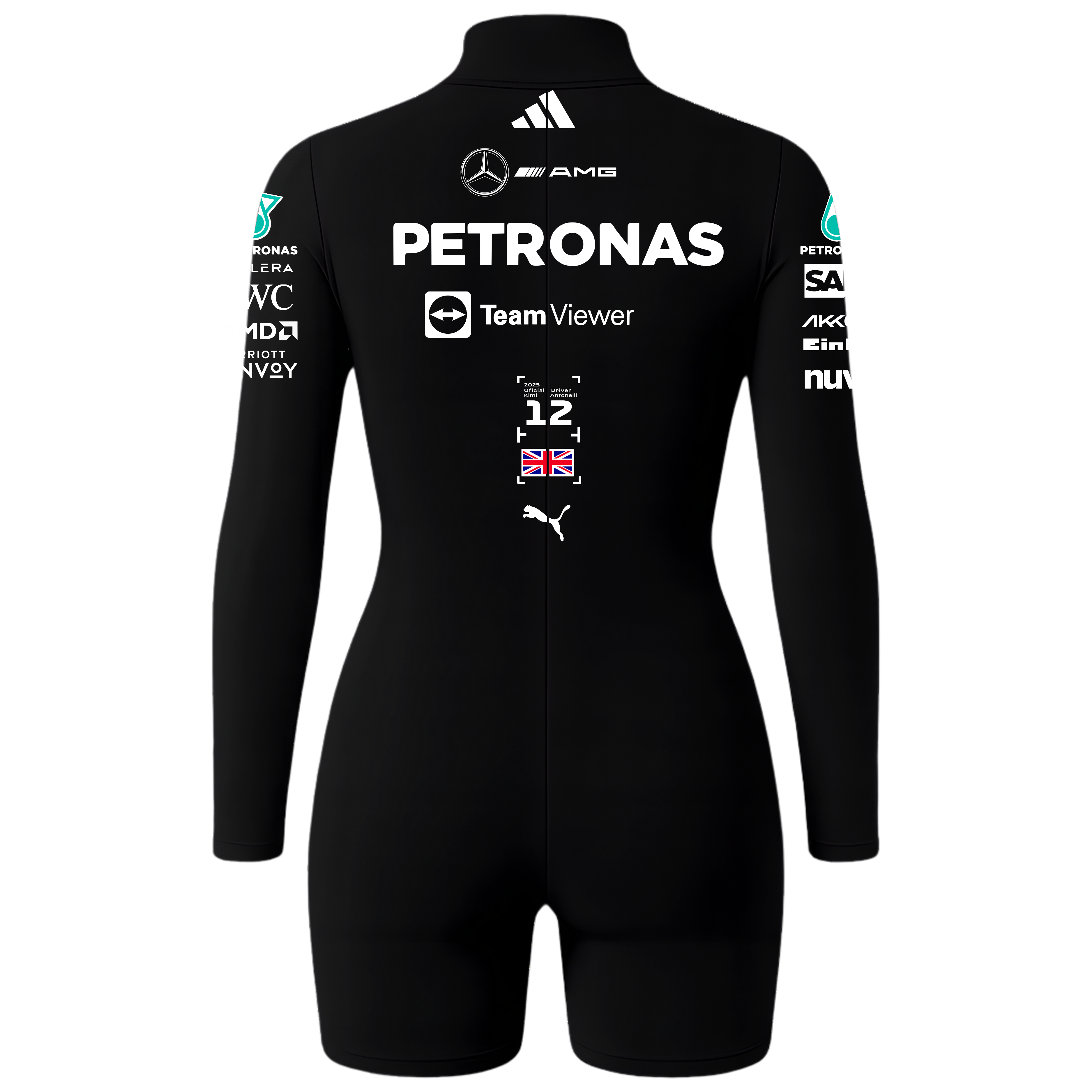 Macaquinho Kimi Antonelli Mercedes - Preto