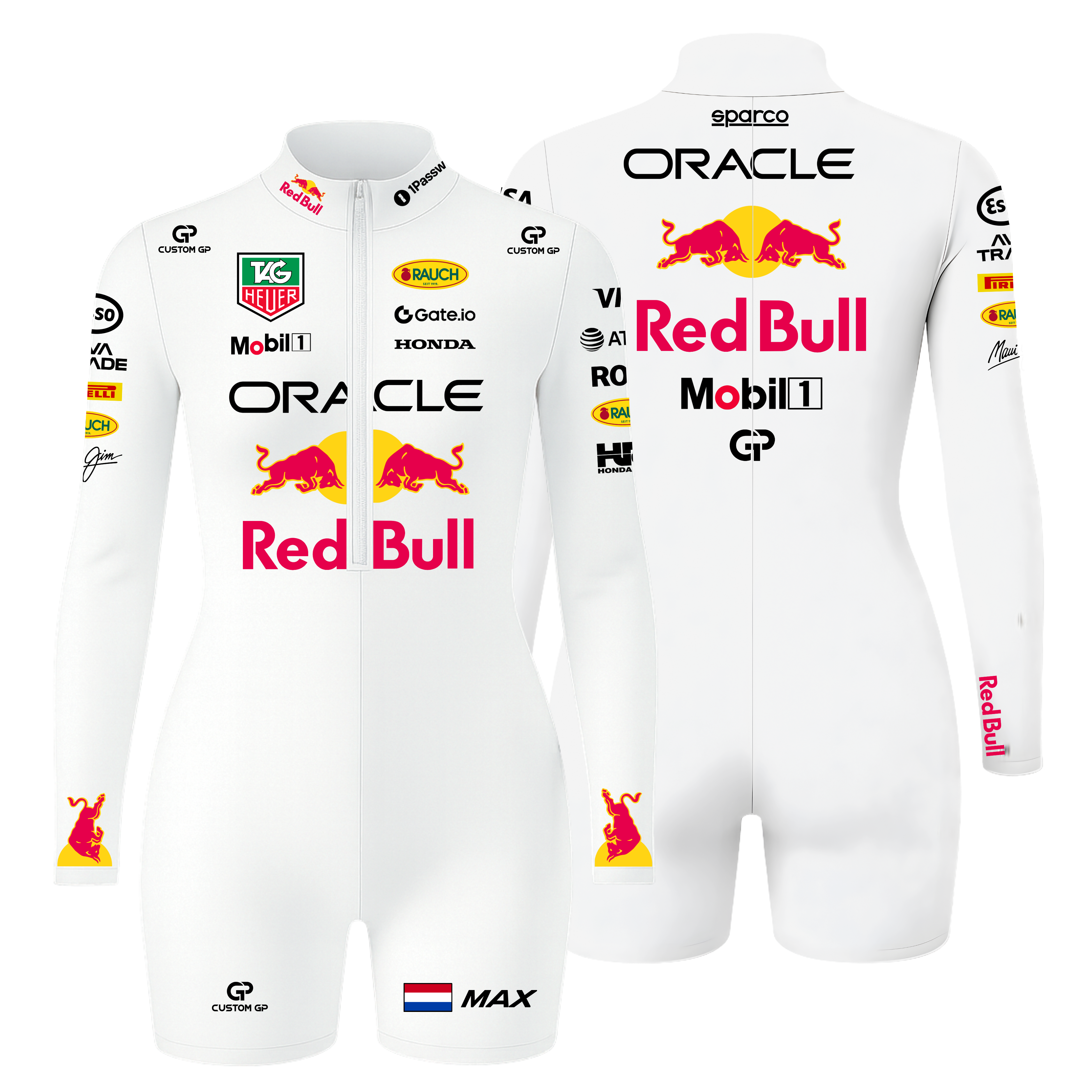 Macaquinho Max Verstappen Redbull - Branco