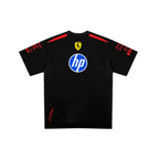 Camiseta De Algodão Charles Leclerc Ferrari - Preta/Vermelho