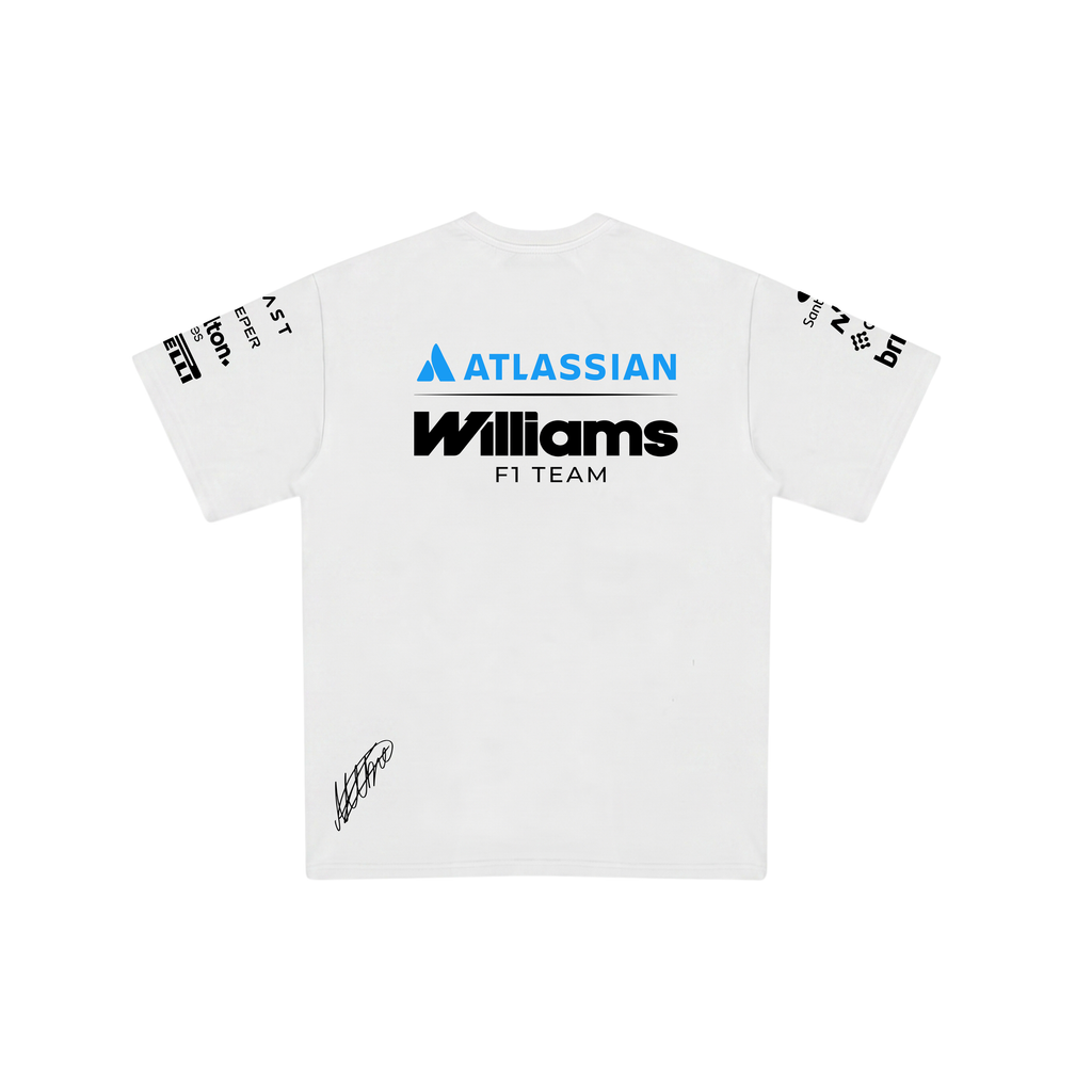 Camiseta De Algodão Alexander Albon Williams - Branco