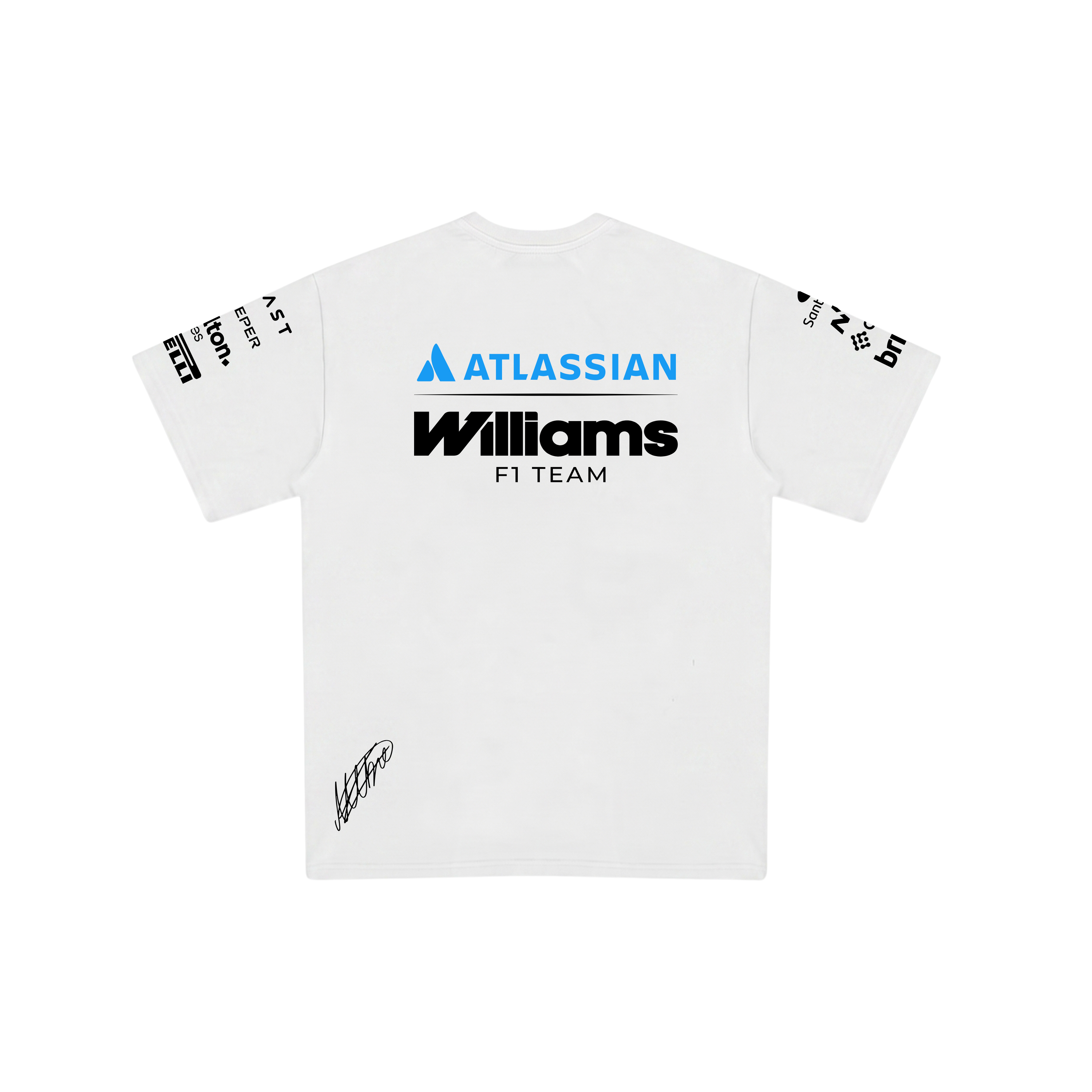 Camiseta De Algodão Alexander Albon Williams - Branco