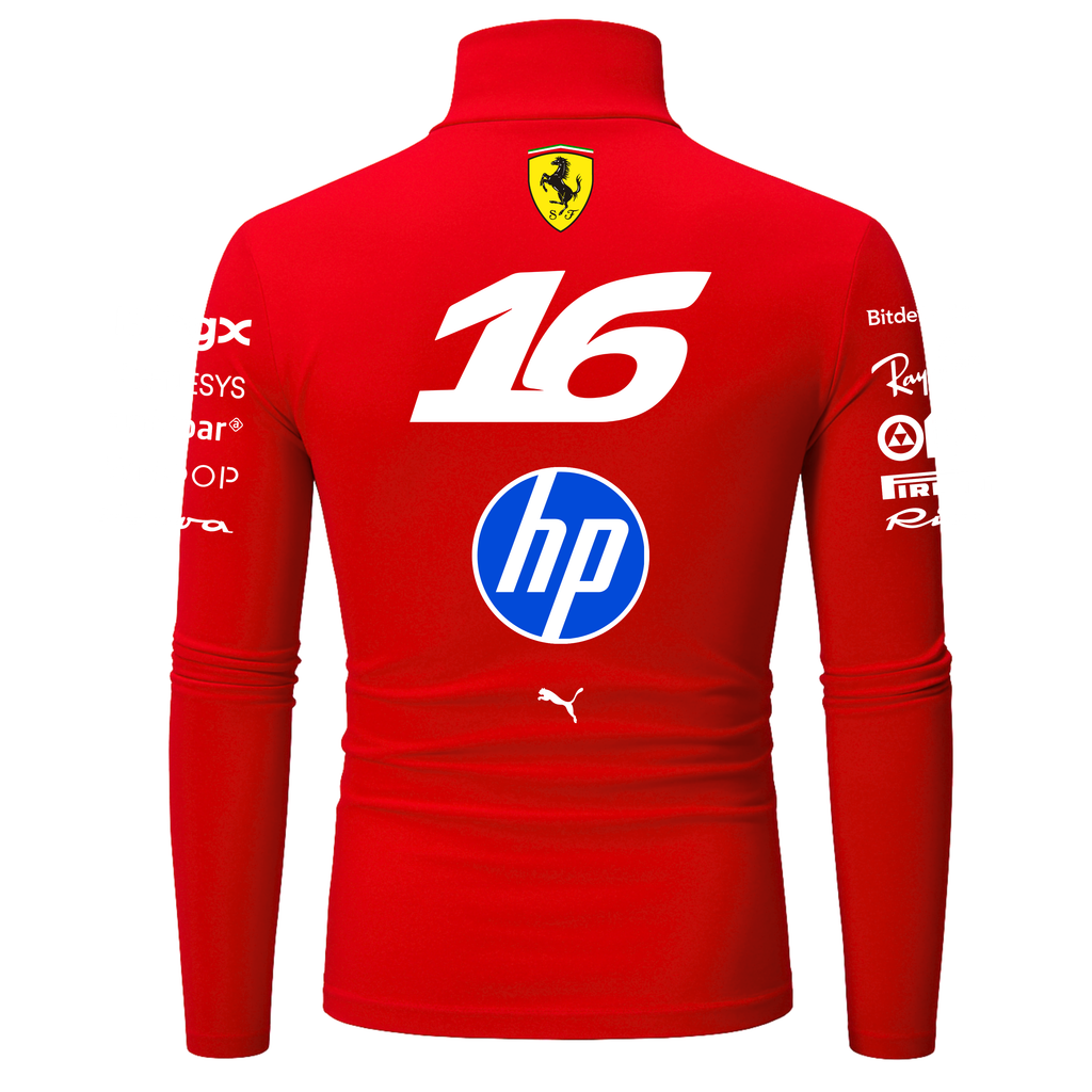 Blusa De Compressão Charles Leclerc Ferrari - Vermelho