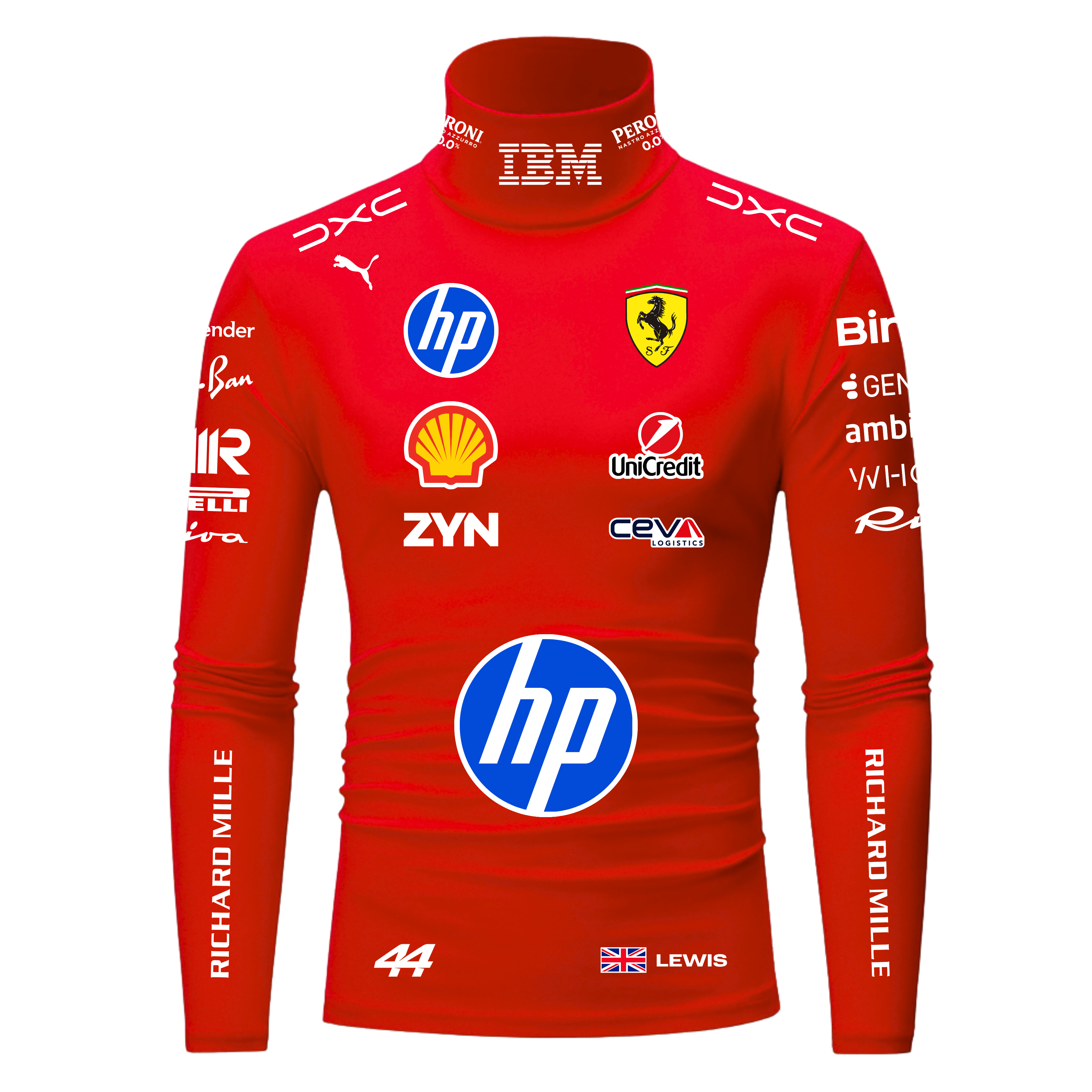 Blusa De Compressão Lewis Hamilton Ferrari - Vermelho