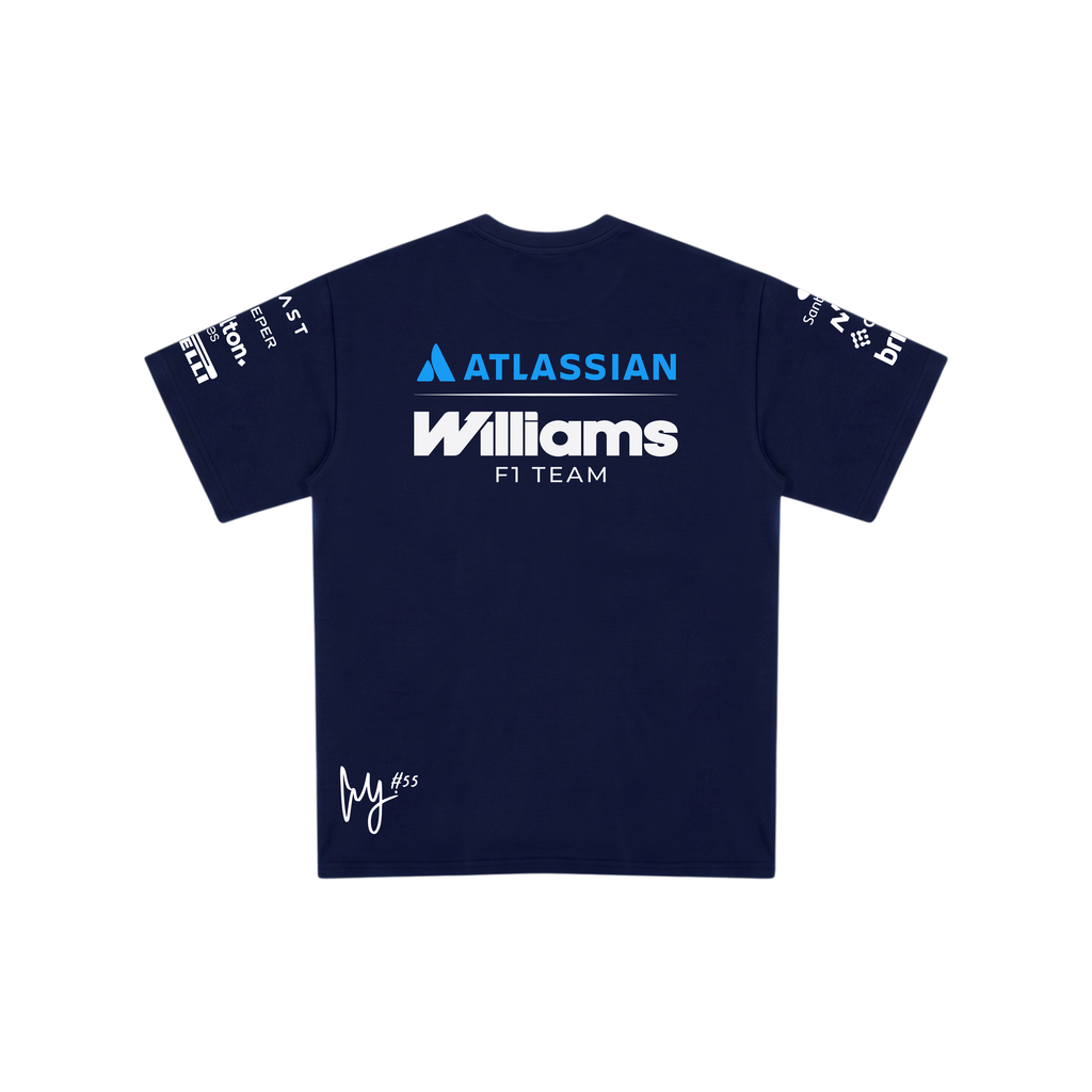 Camiseta De Algodão Carlos Sainz Williams - Azul Marinho