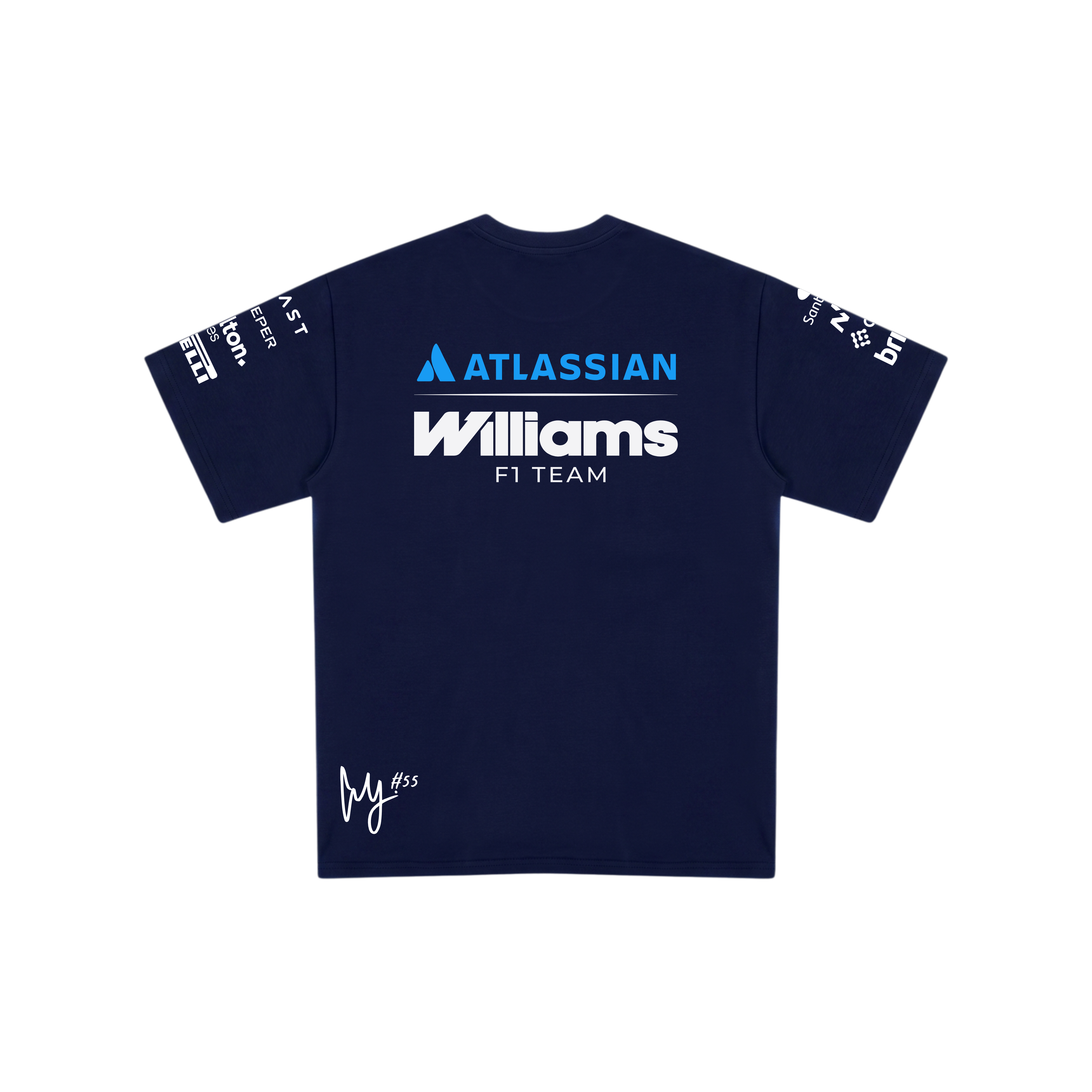 Camiseta De Algodão Carlos Sainz Williams - Azul Marinho