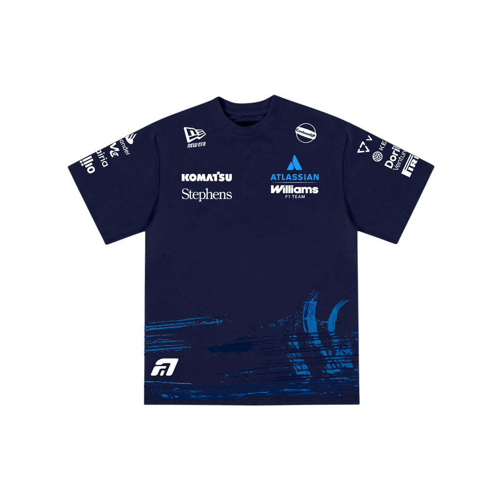 Camiseta De Algodão Alexander Albon Williams - Azul Marinho