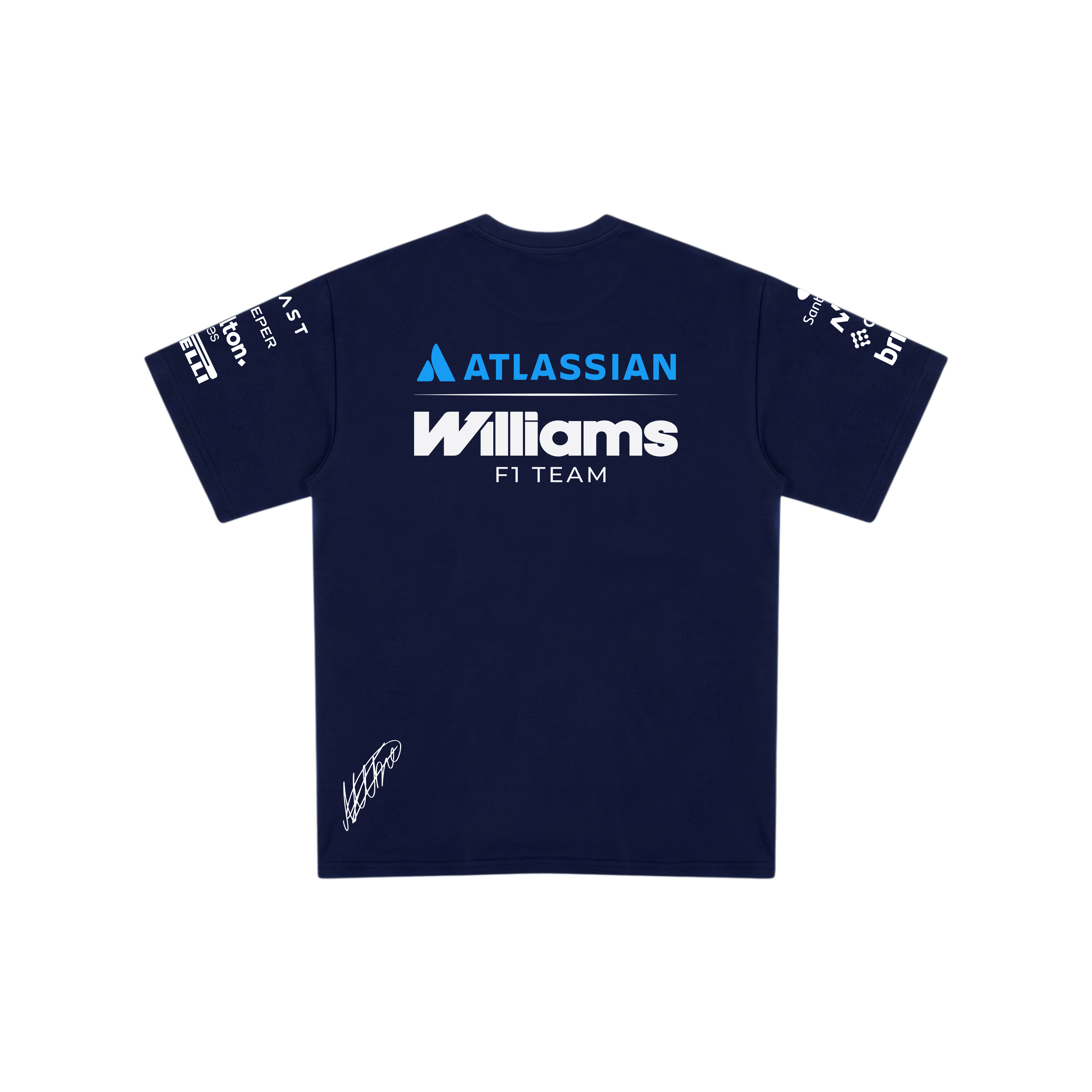 Camiseta De Algodão Alexander Albon Williams - Azul Marinho