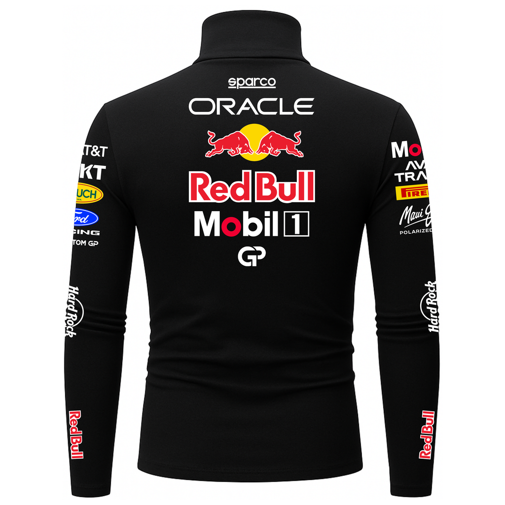 Blusa De Compressão Max Verstappen Red Bull - Preto