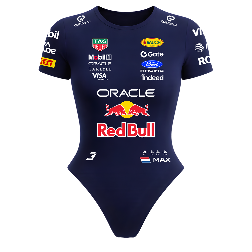 Body Curto Feminino Max Verstappen Red Bull - Azul Marinho