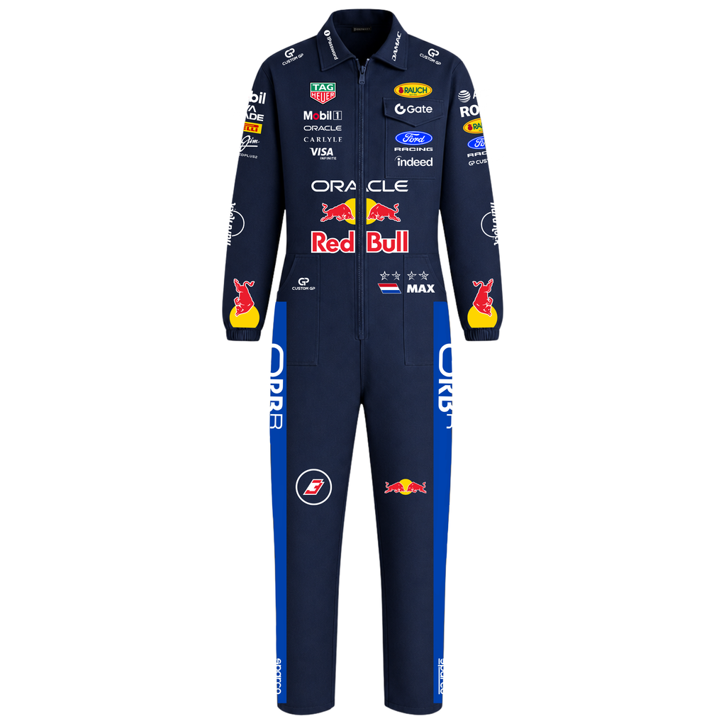 Macacão Oxford Max Verstappen Red Bull - Azul Marinho